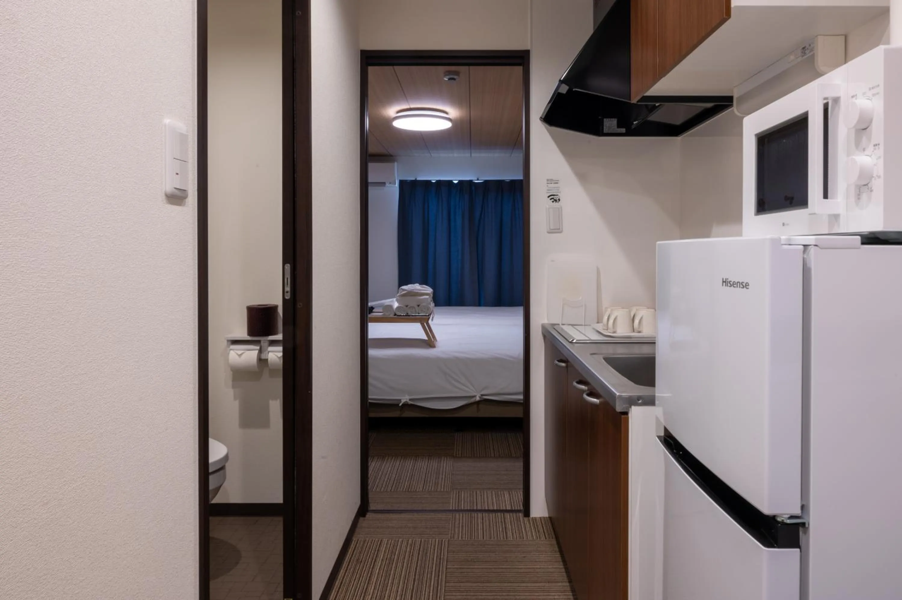 Kitchen or kitchenette, Bed in INA HOUSE Nijojo