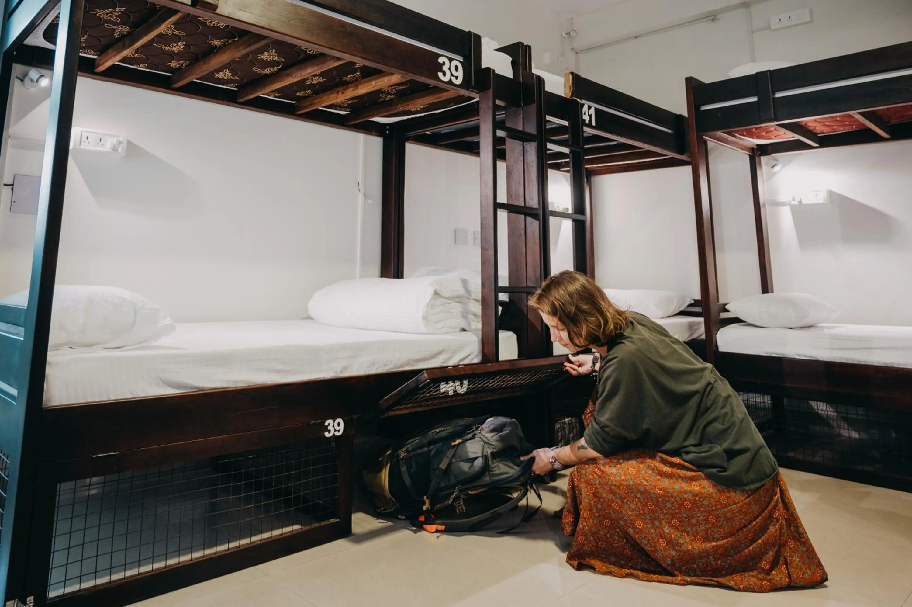 People, Bed in Horn Ok Please Hostel Jaipur