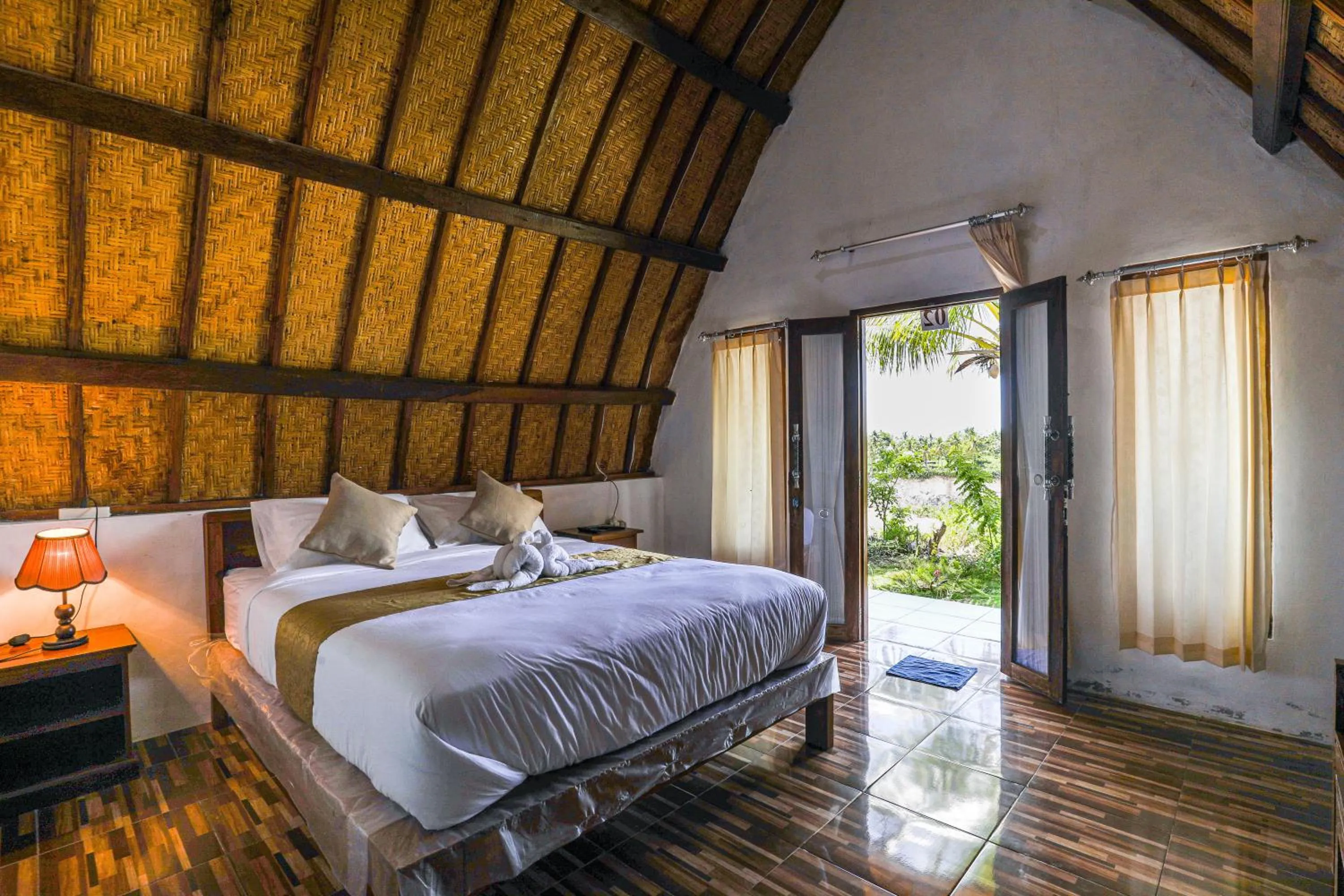 Bed in Diamond Beach Bungalow