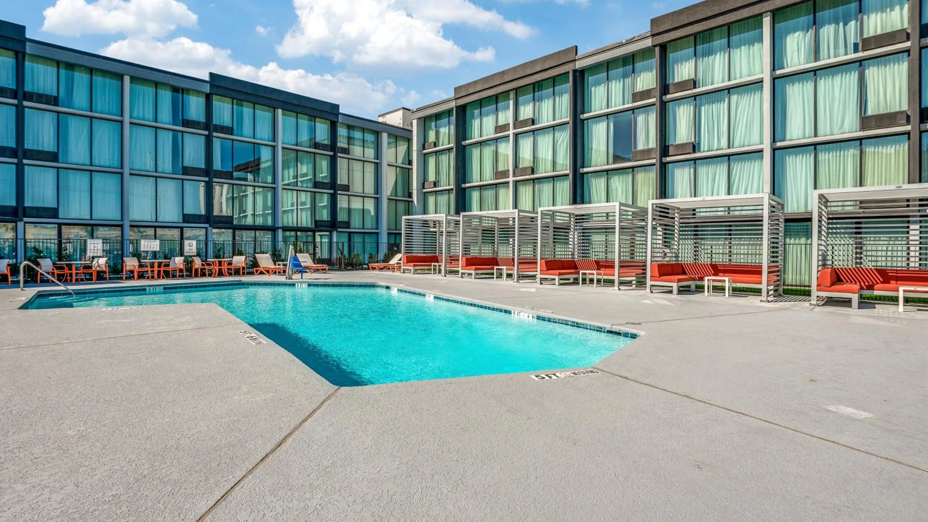 Pool view in Staybridge Suites Dallas Market Ctr Love Field by IHG