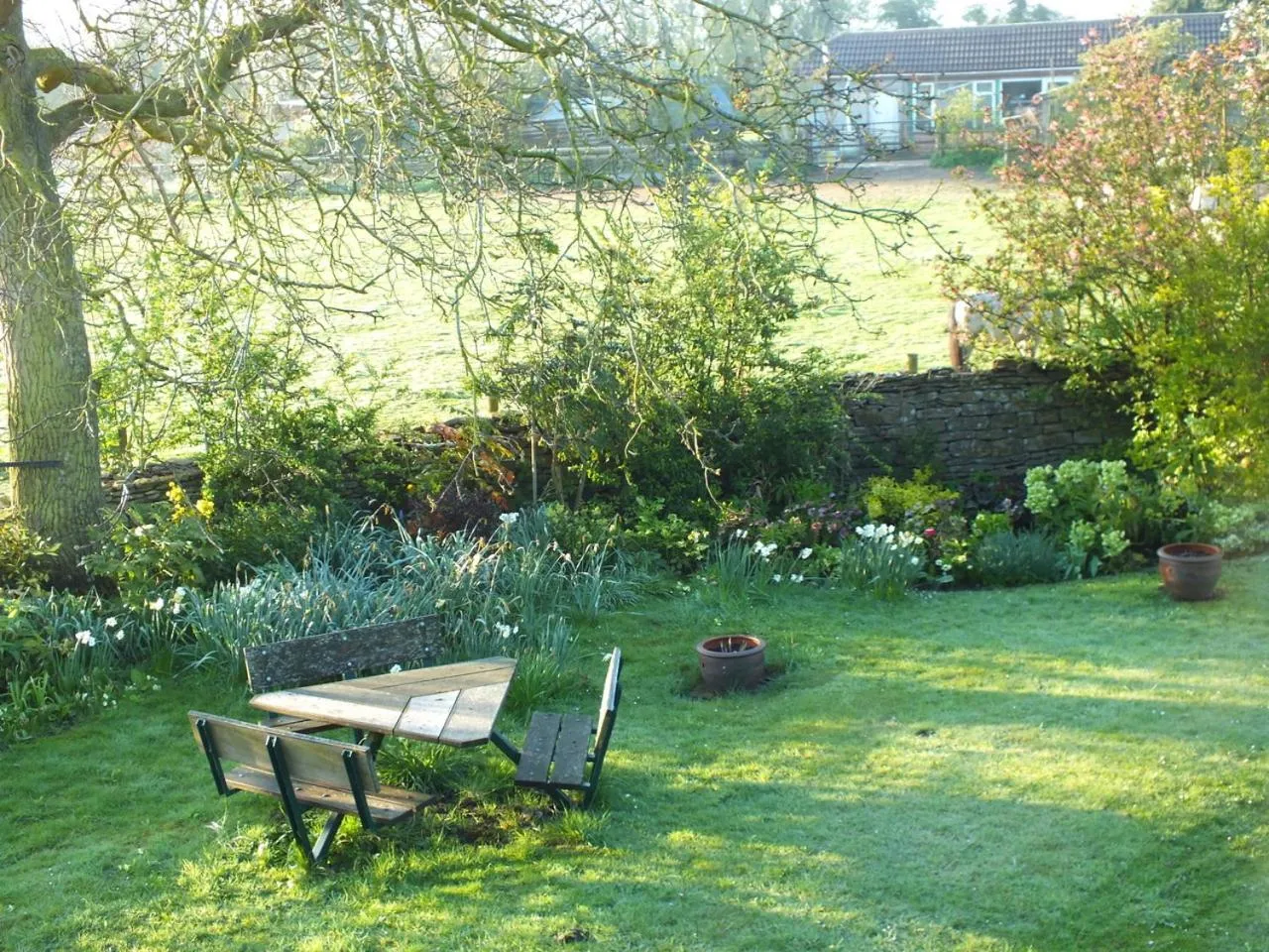 Garden view in Herb Cottage
