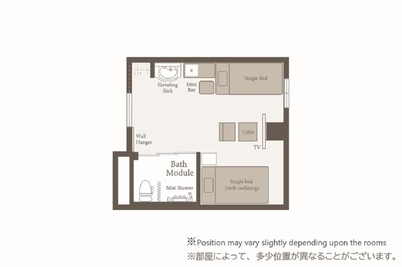Floor plan in LUXCARE HOTEL