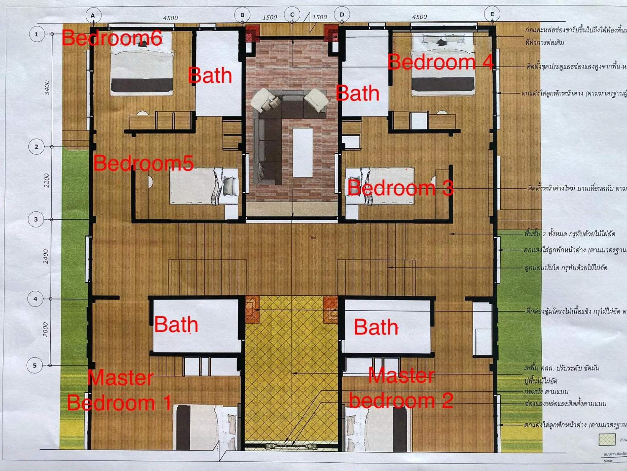 Floor plan in Happy Family Villa