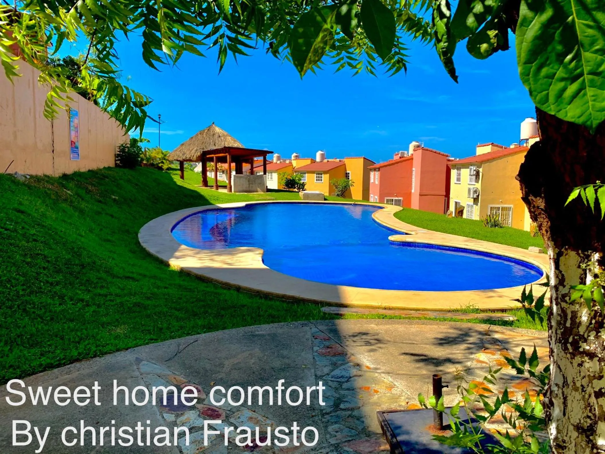 Pool view in sweet home ixtapa comfort