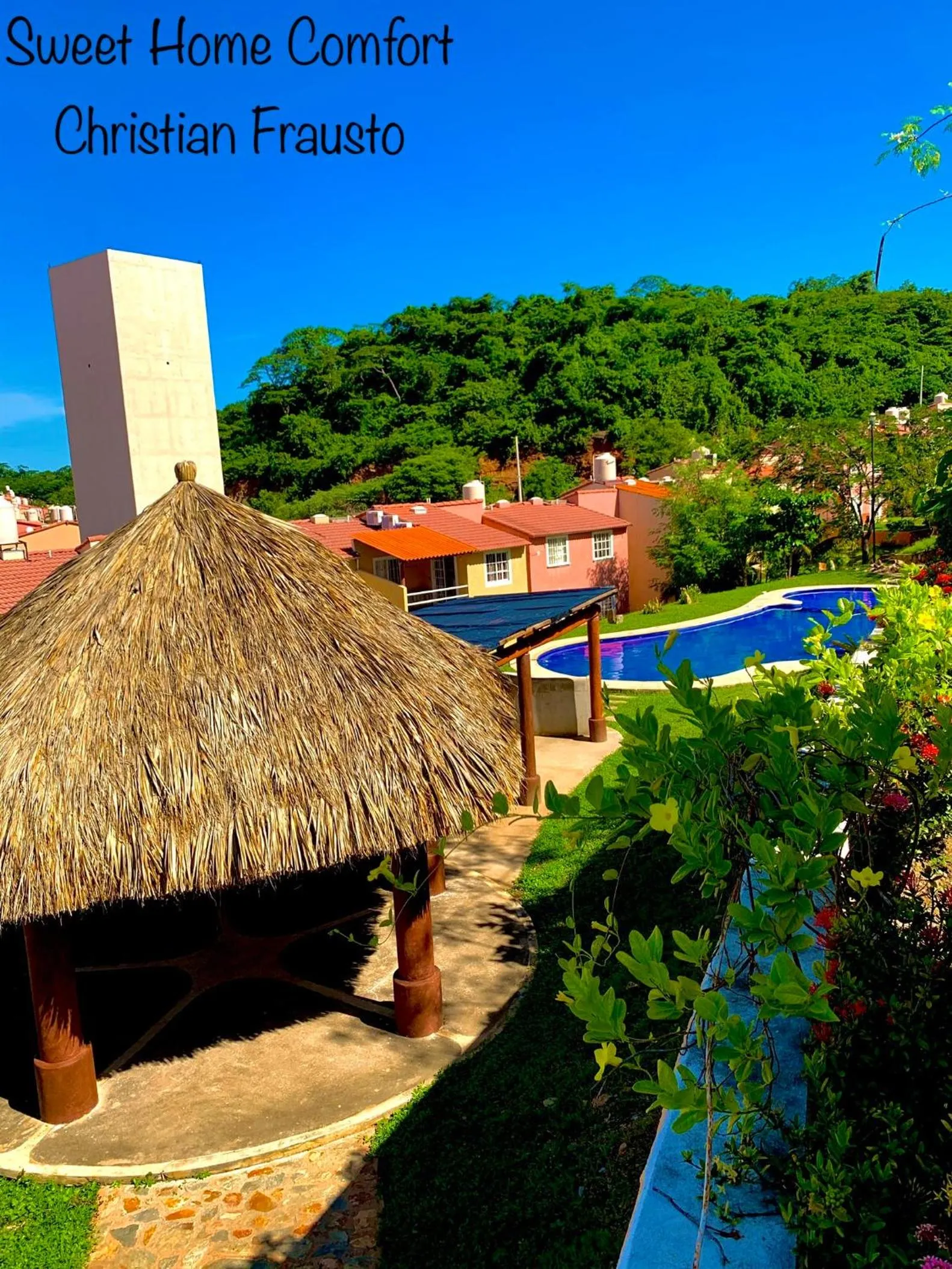 Pool view in sweet home ixtapa comfort