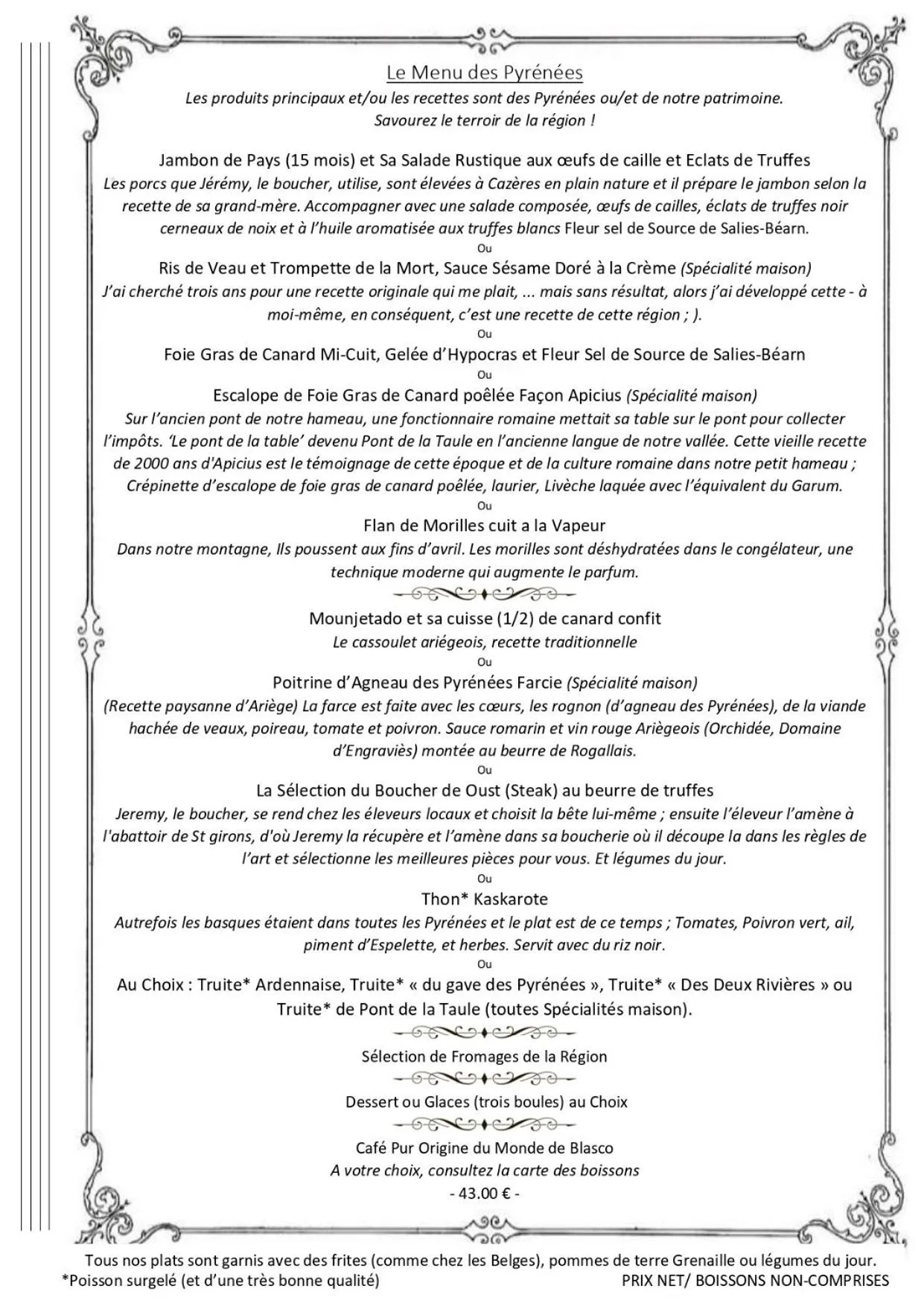 Dining area in Auberge des Deux Rivières