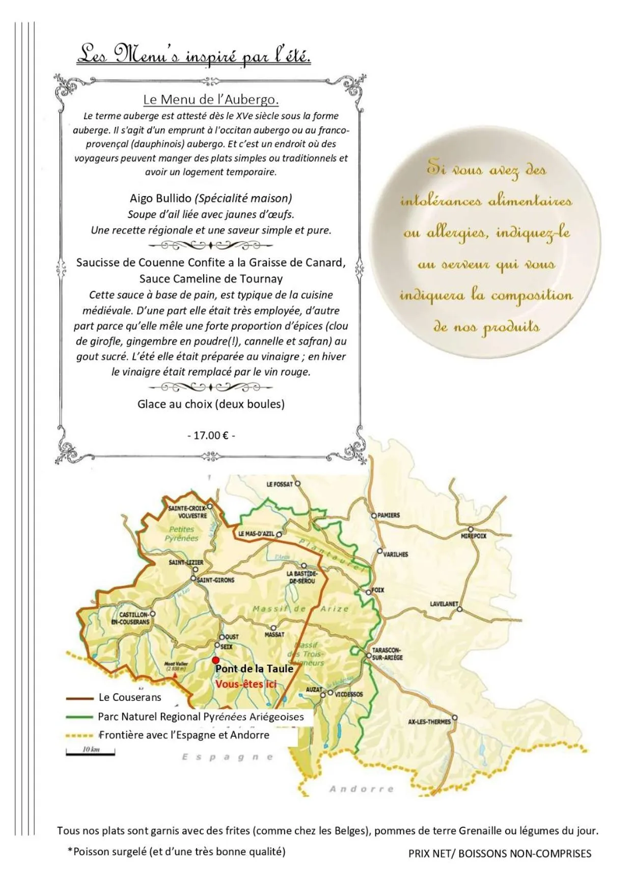 Dining area in Auberge des Deux Rivières