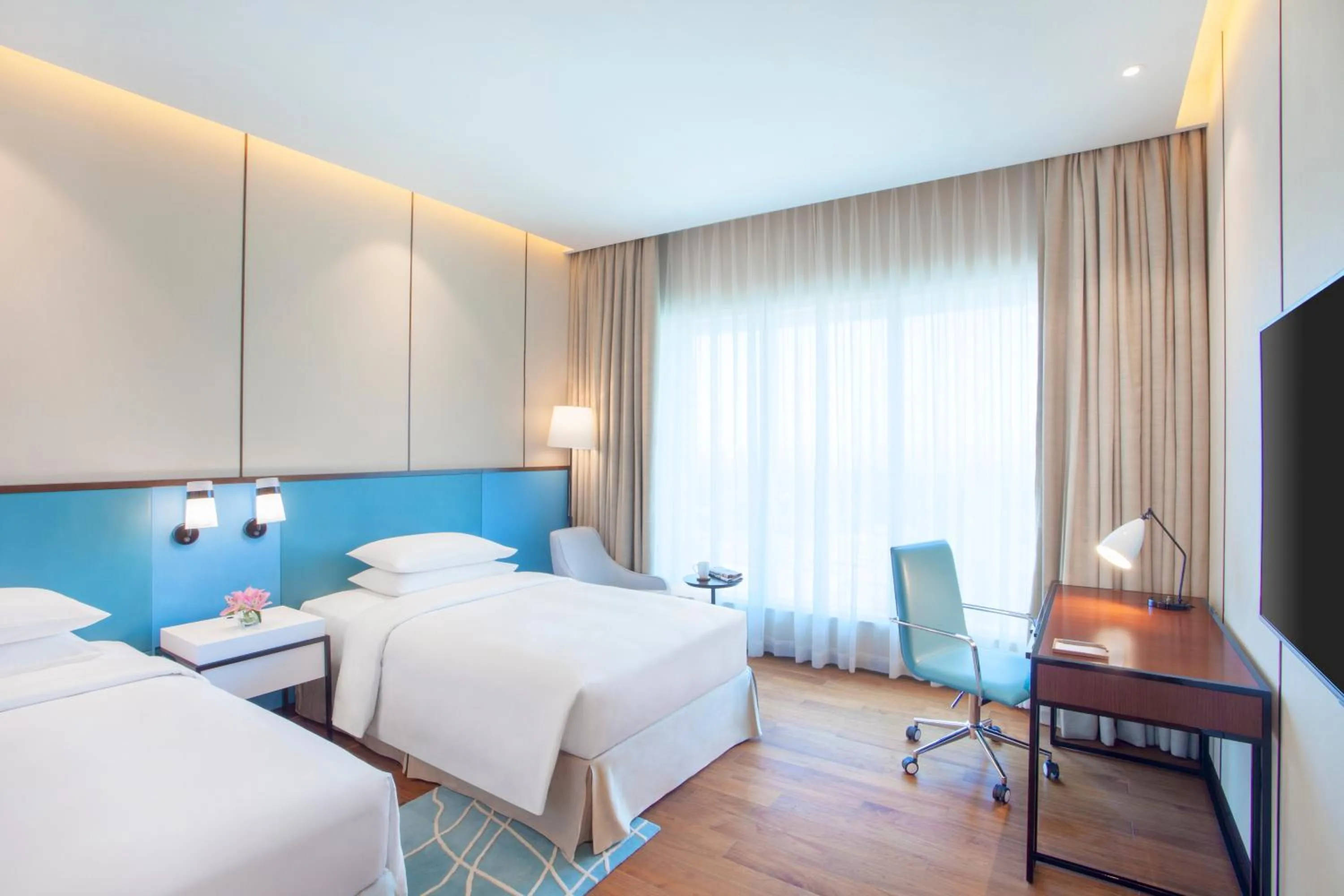 Bed in Hyatt Regency Thrissur