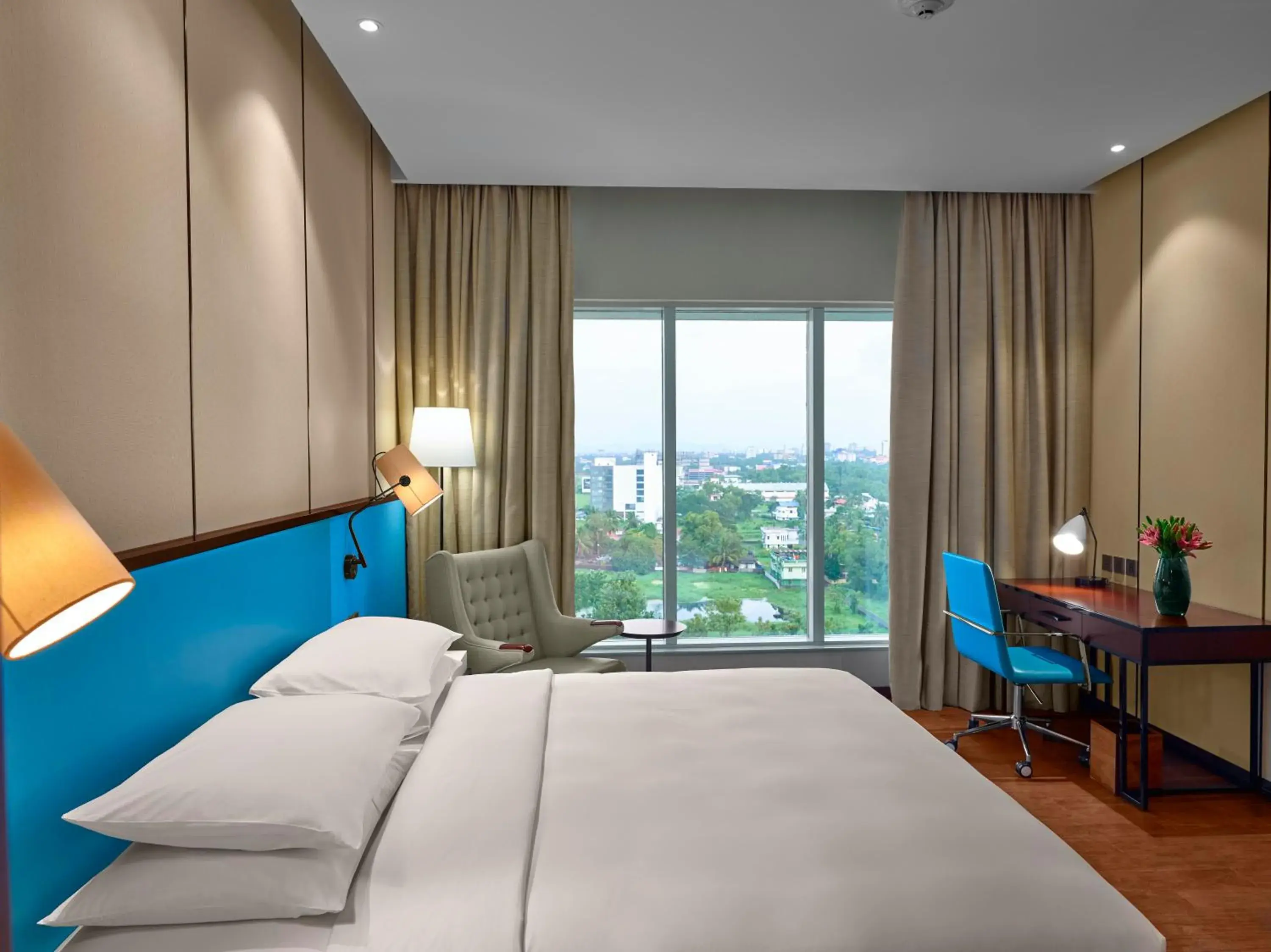 Bed in Hyatt Regency Thrissur Bed in Hyatt Regency Thrissur