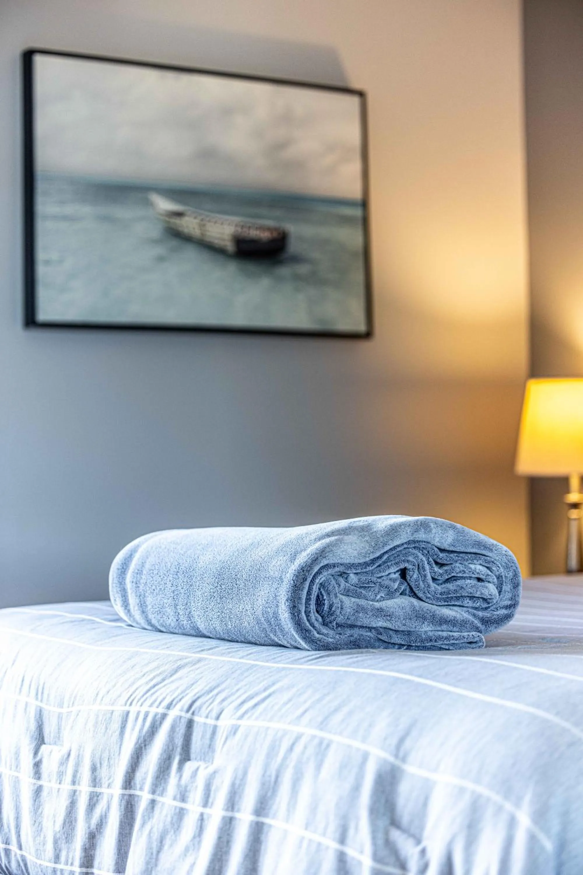 Bed in Motel le Point de Vue