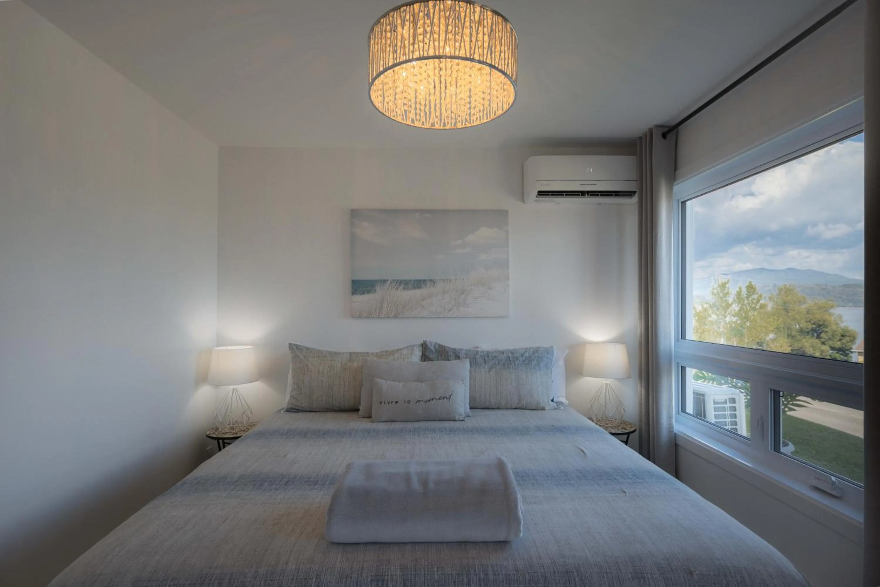 Bed in Motel le Point de Vue