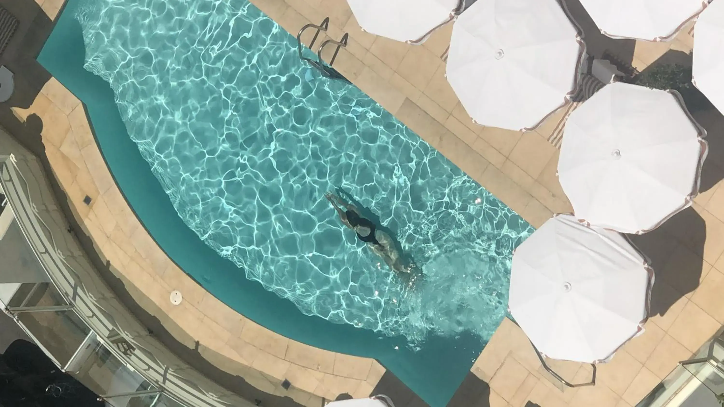 Pool view in Sunset Tower Hotel Pool view in Sunset Tower Hotel