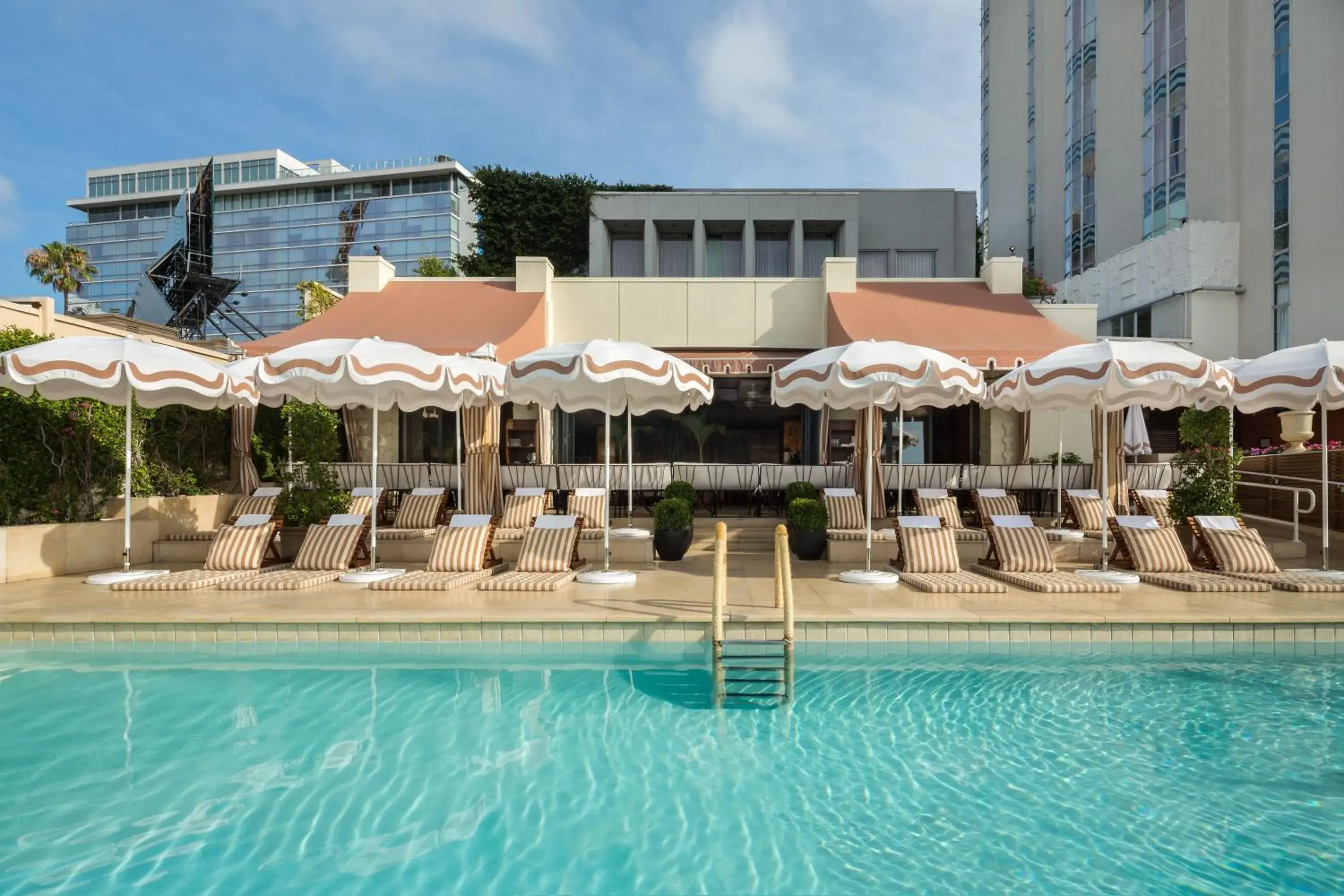 Pool view in Sunset Tower Hotel Pool view in Sunset Tower Hotel
