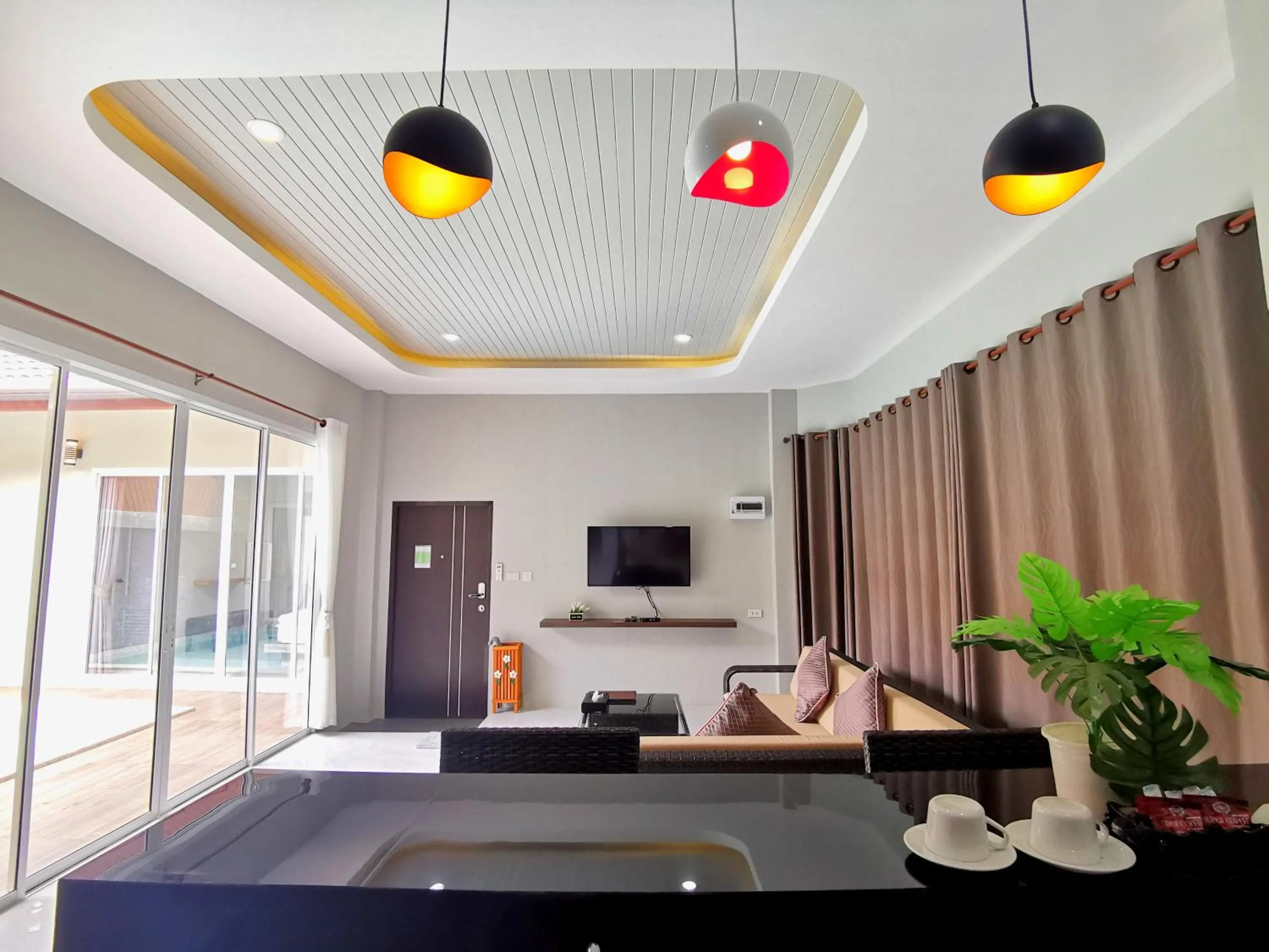 Living room in The Apex private pool villa Krabi