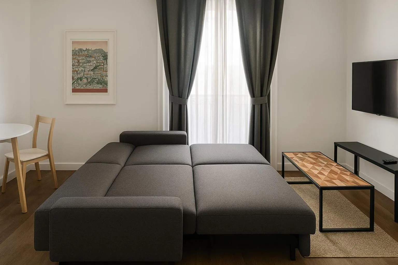 Living room, Bed in AmazINN Collection Valencia Centro EVI