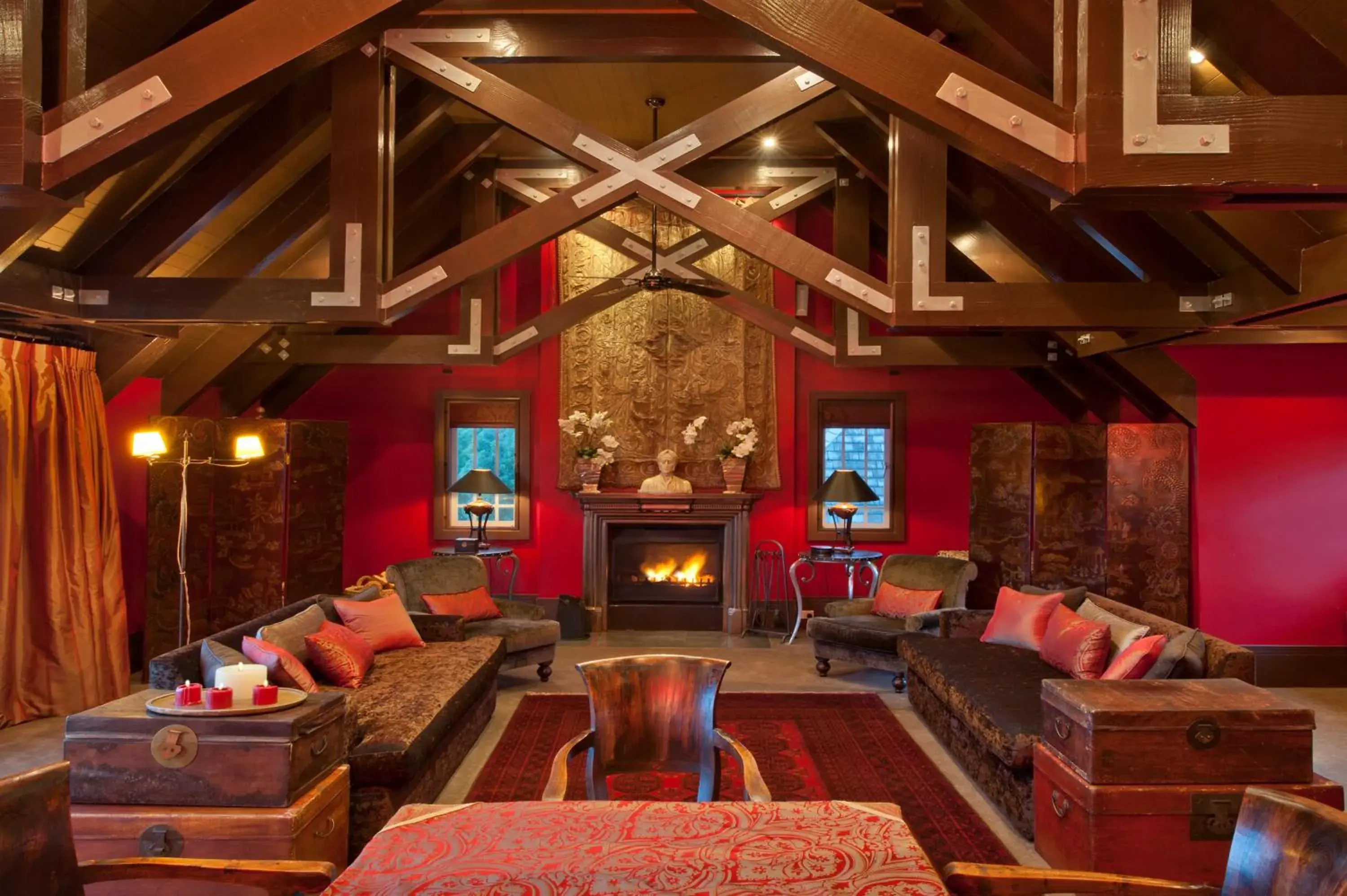 Living room in Wharekauhau Country Estate