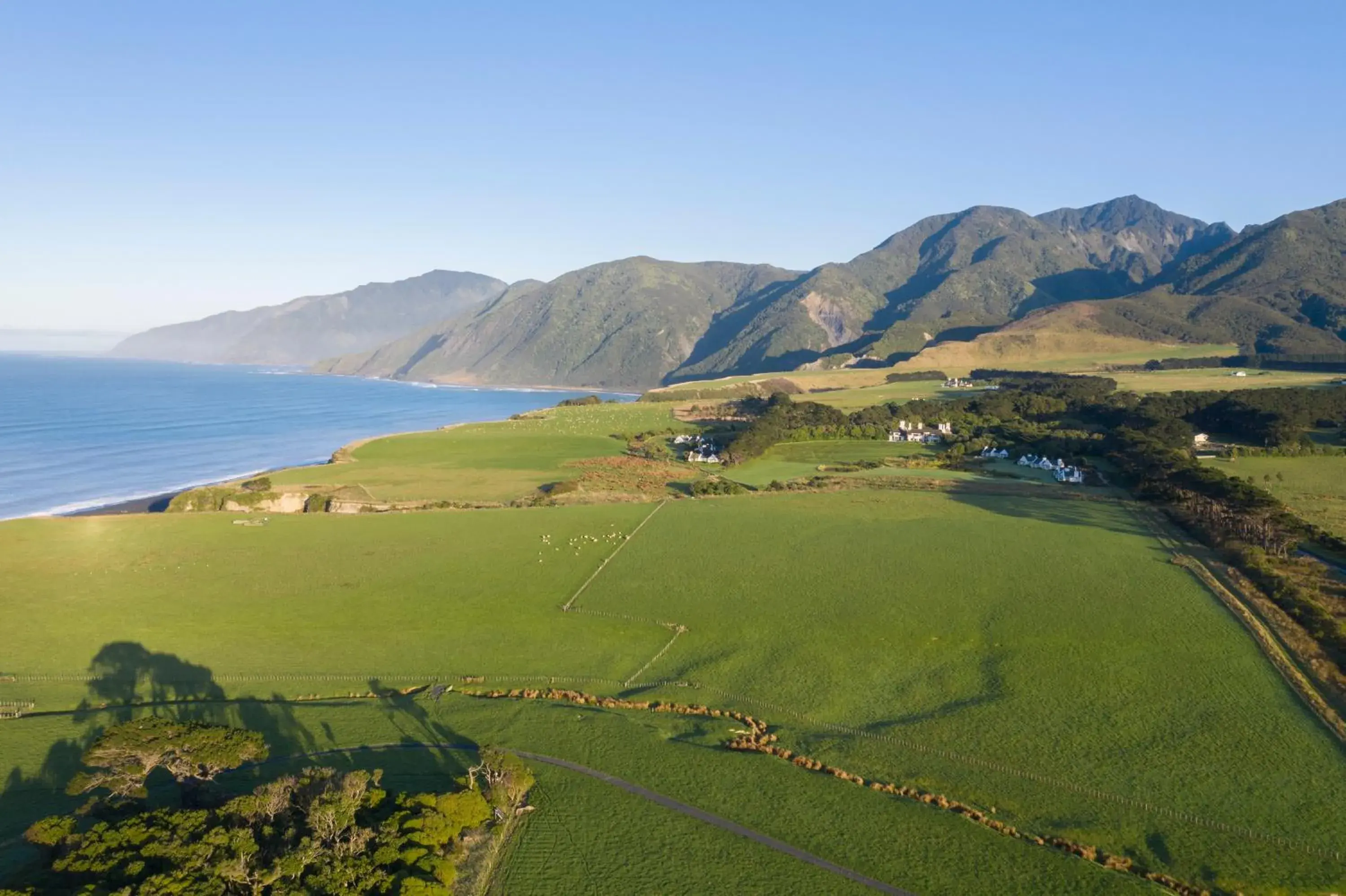 Natural landscape in Wharekauhau Country Estate