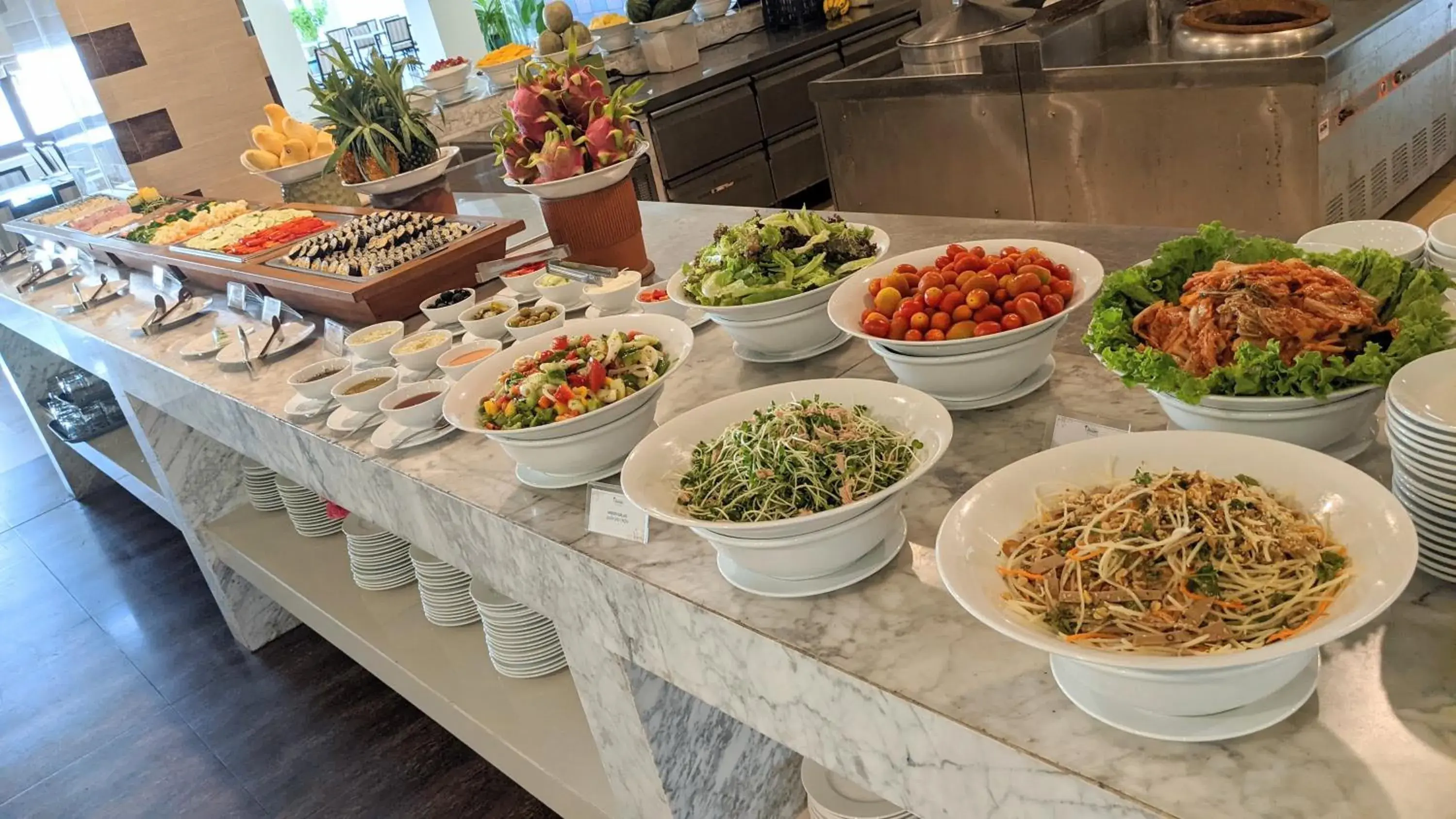 Buffet breakfast in Olalani Resort & Condotel Buffet breakfast in Olalani Resort & Condotel