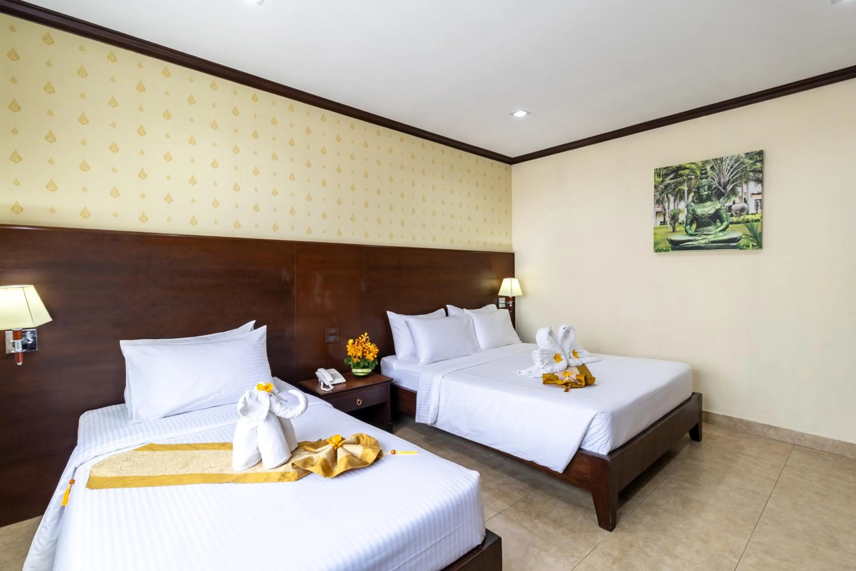 Bed in Thai Garden Resort