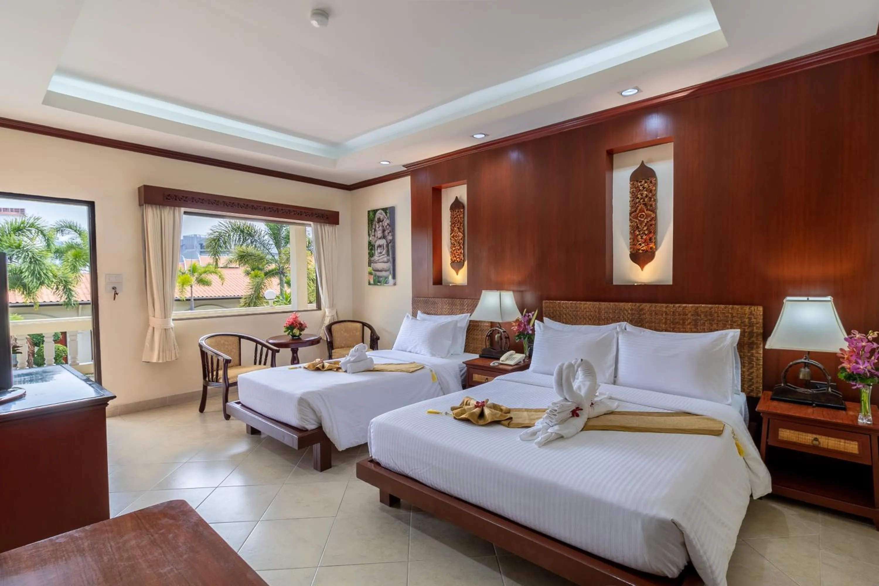 Bed in Thai Garden Resort