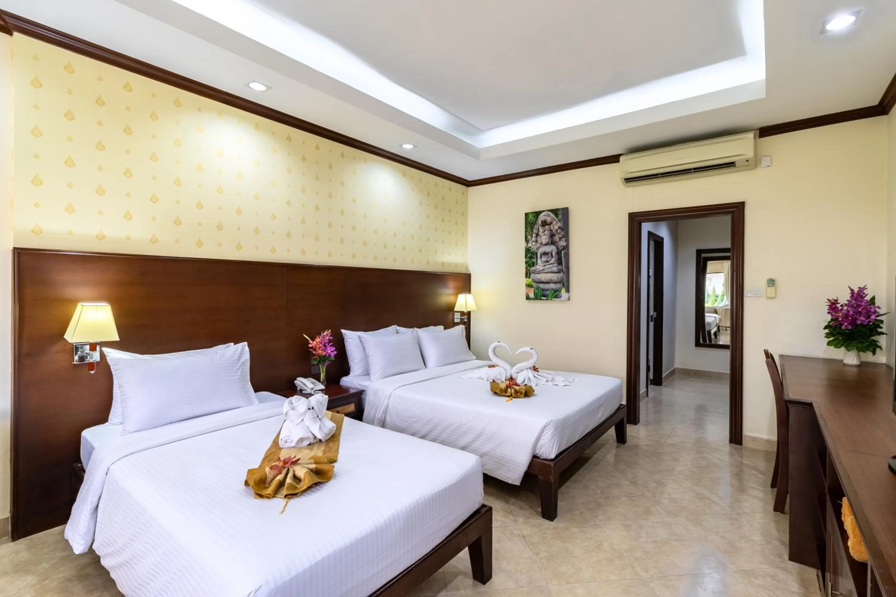 Bed in Thai Garden Resort