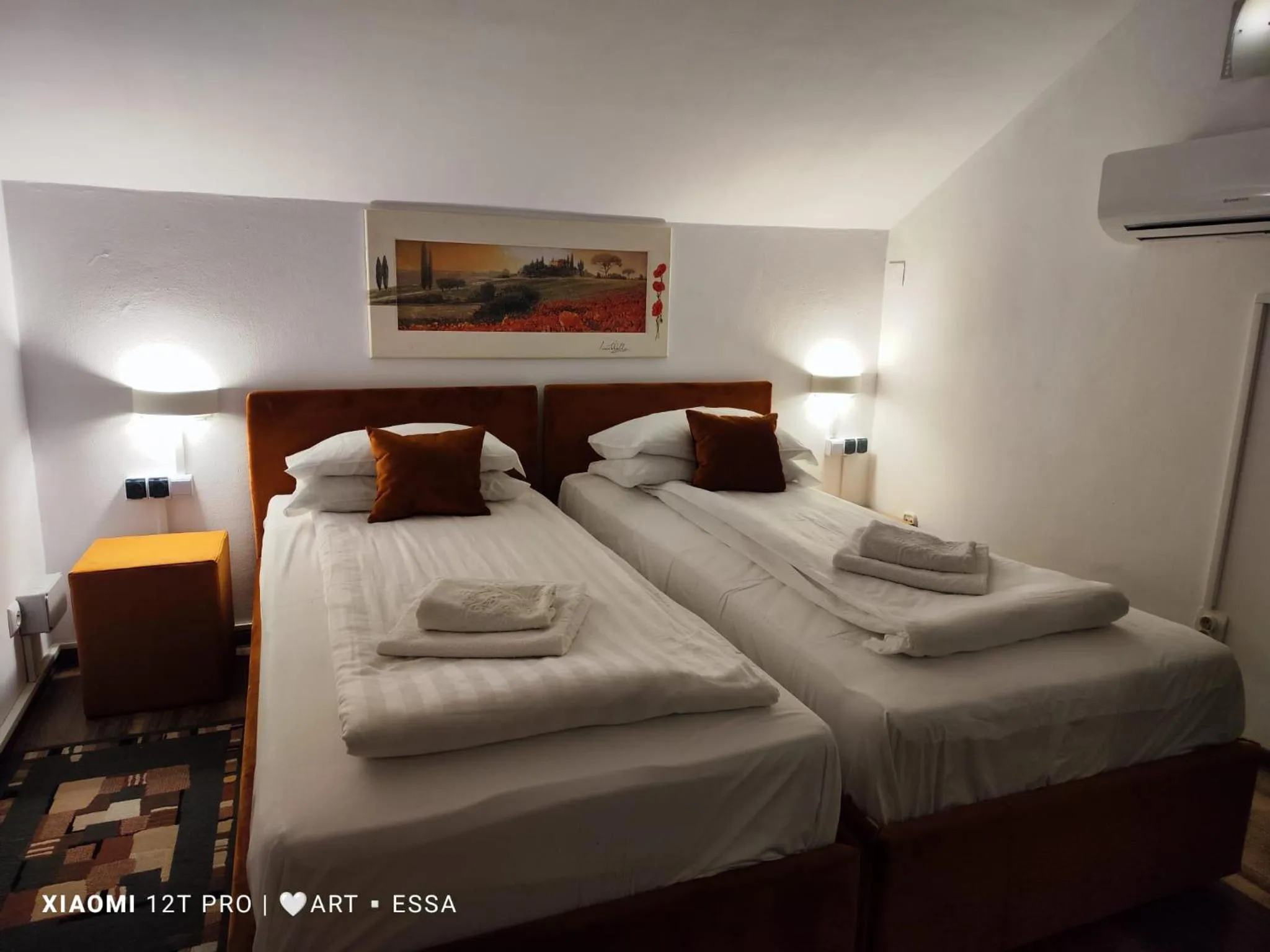 Bed in Pensiunea Buon Gusto Sibiu-motorcyle friendly,city center