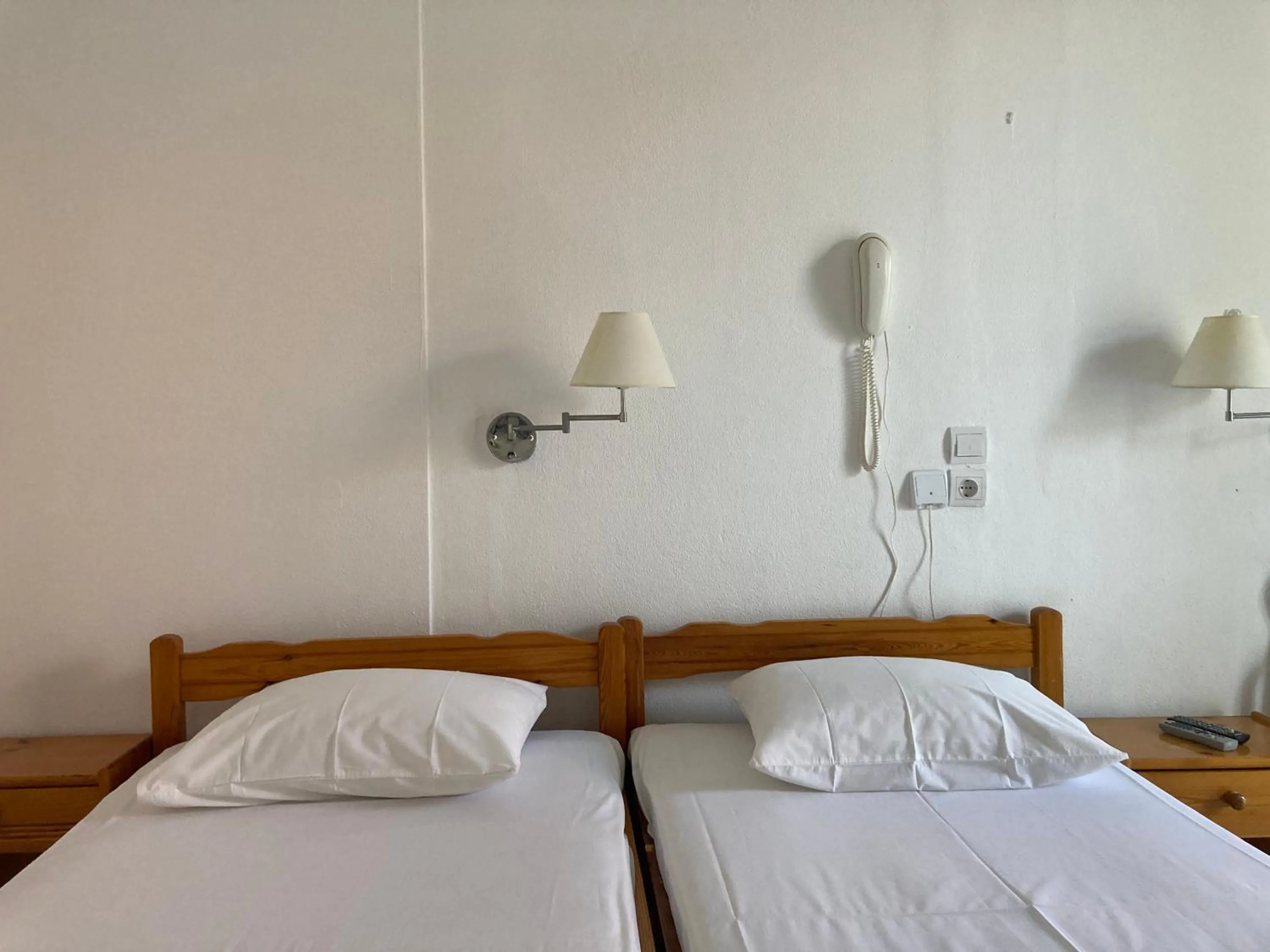 Bed in Hotel Galini