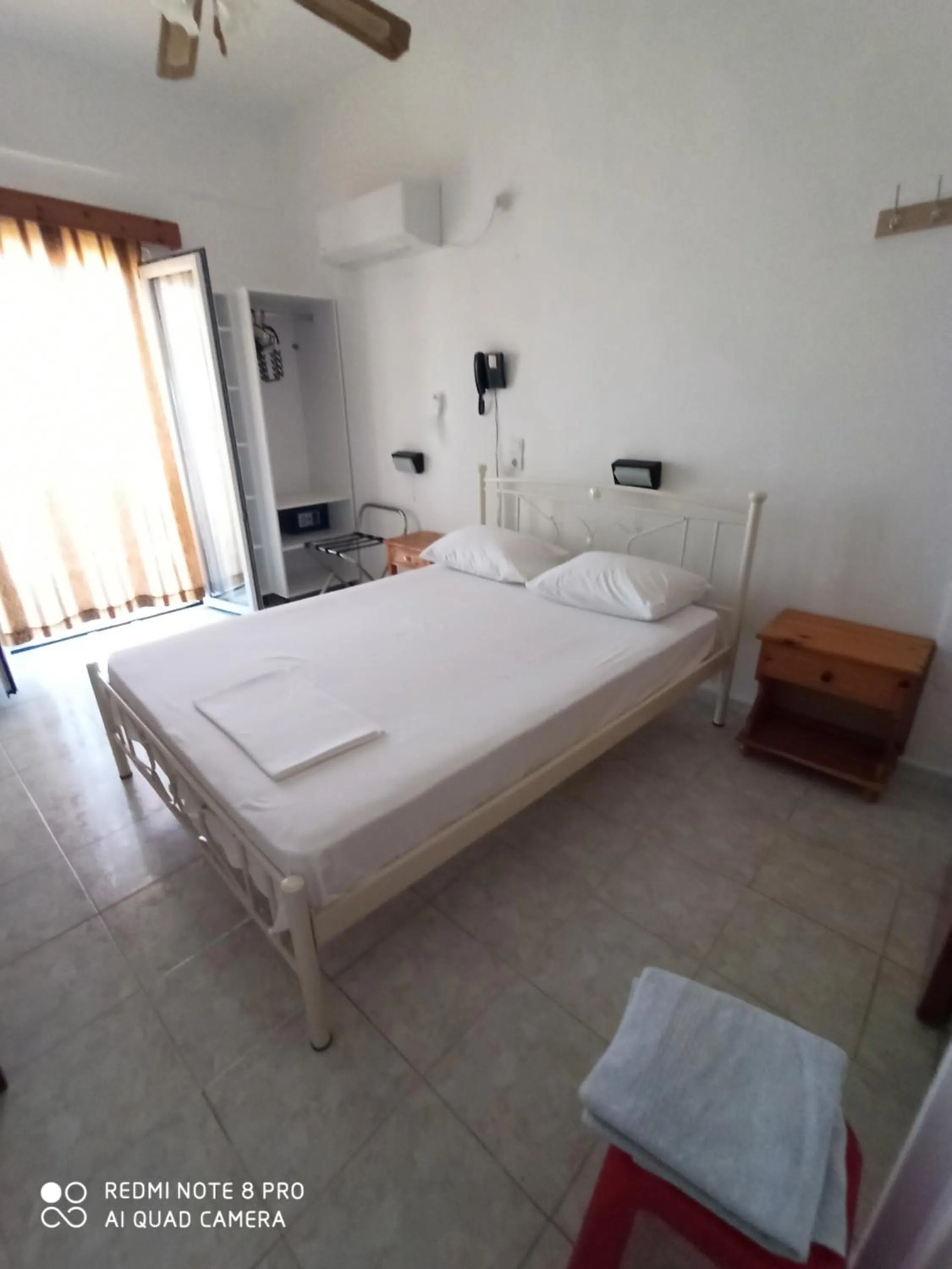 Bed in Hotel Galini