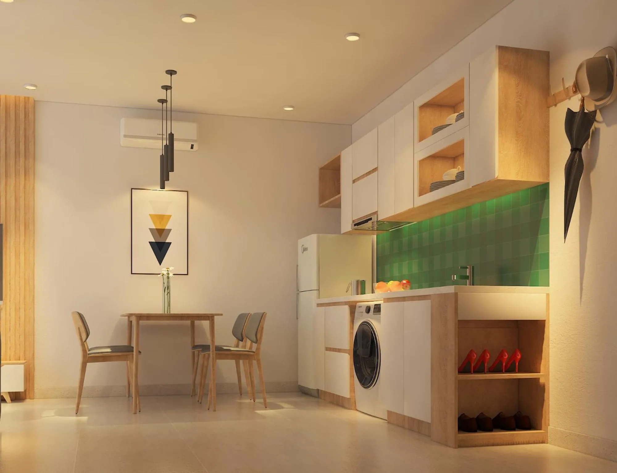 Kitchen or kitchenette in MANGO MANGO HOTEL & APARTMENT