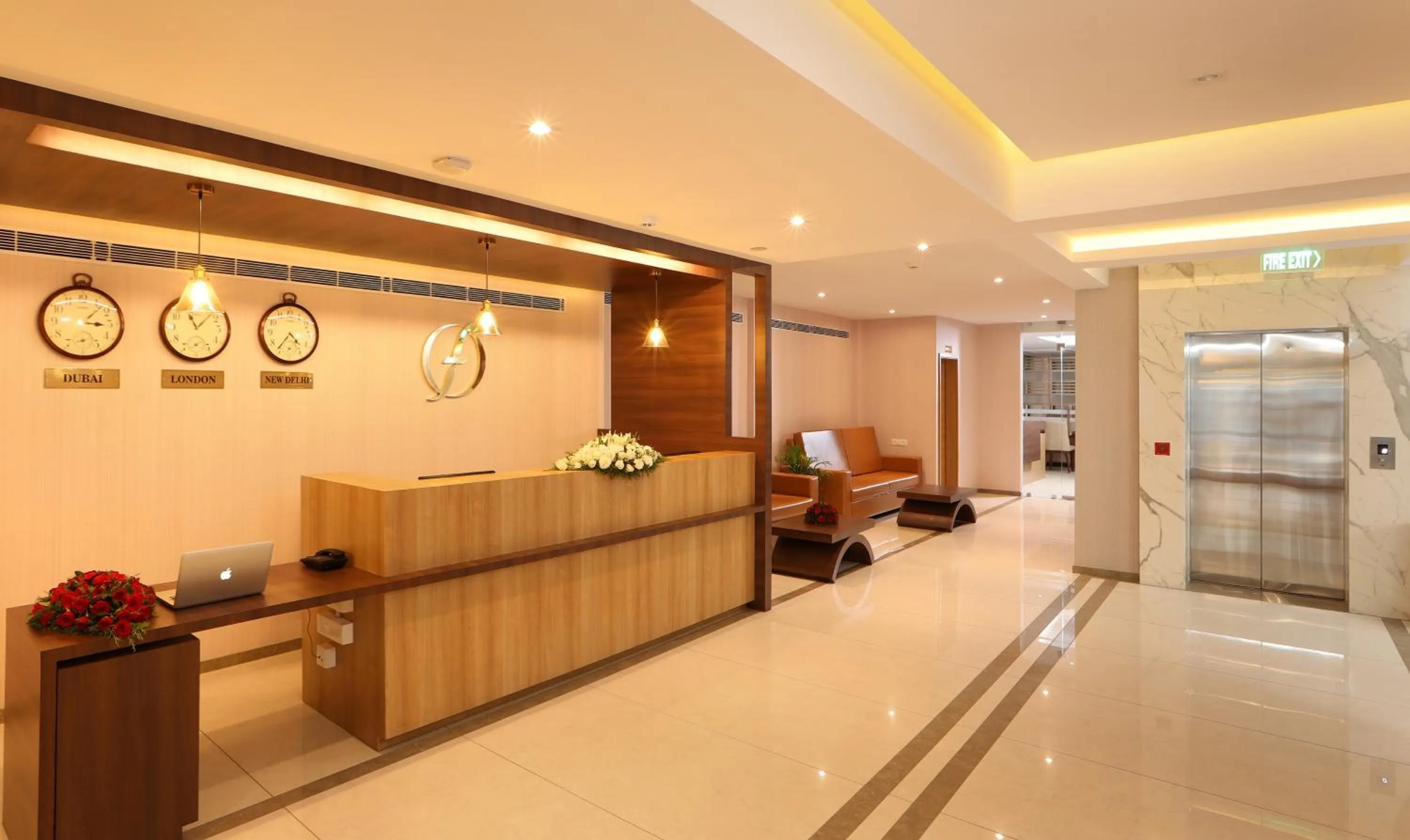 Lobby or reception in Flora Charishma Residency Aluva