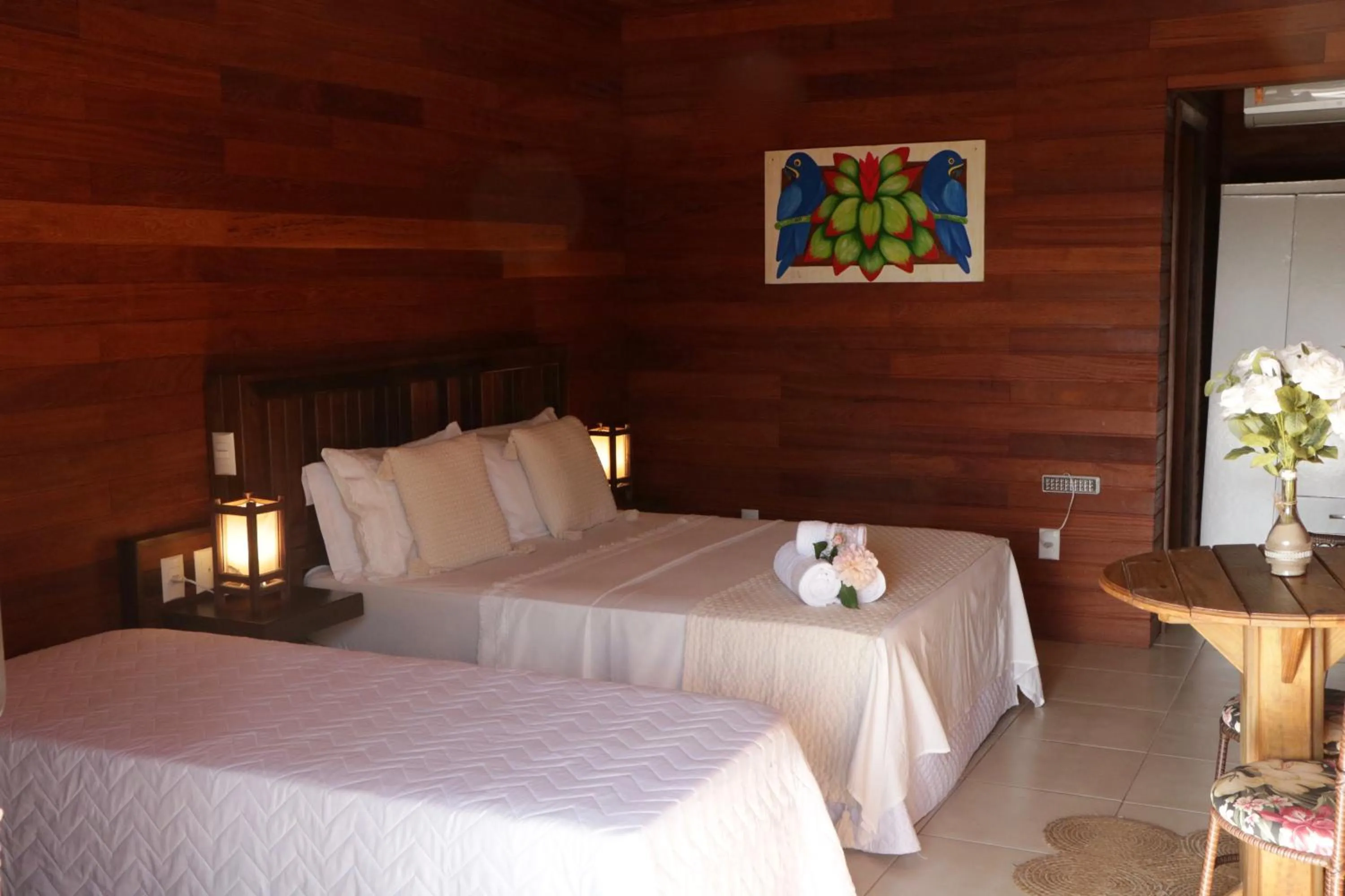 Bed in Pousada Gauleses