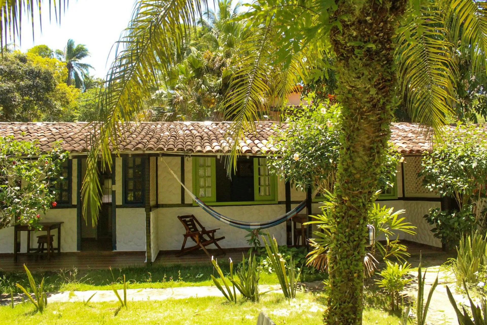 Garden view in Pousada Luar das Águas