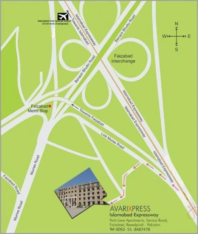 Text overlay in Avari Xpress, Islamabad