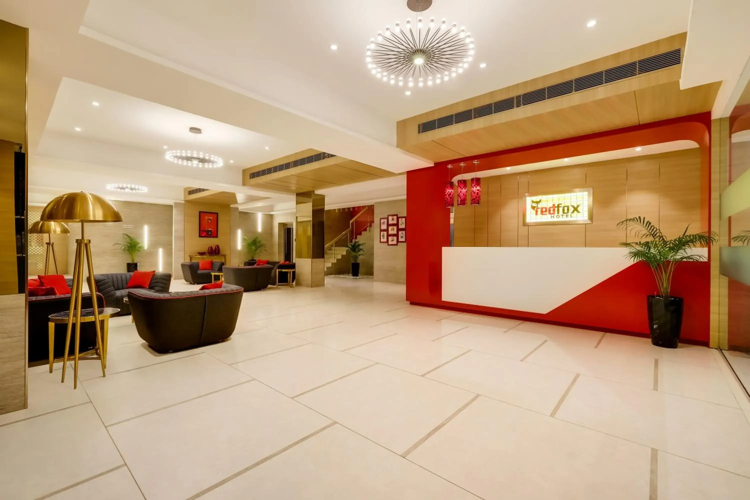Lobby or reception in Red Fox by Lemon Tree Hotels, Vijayawada Lobby or reception in Red Fox by Lemon Tree Hotels, Vijayawada