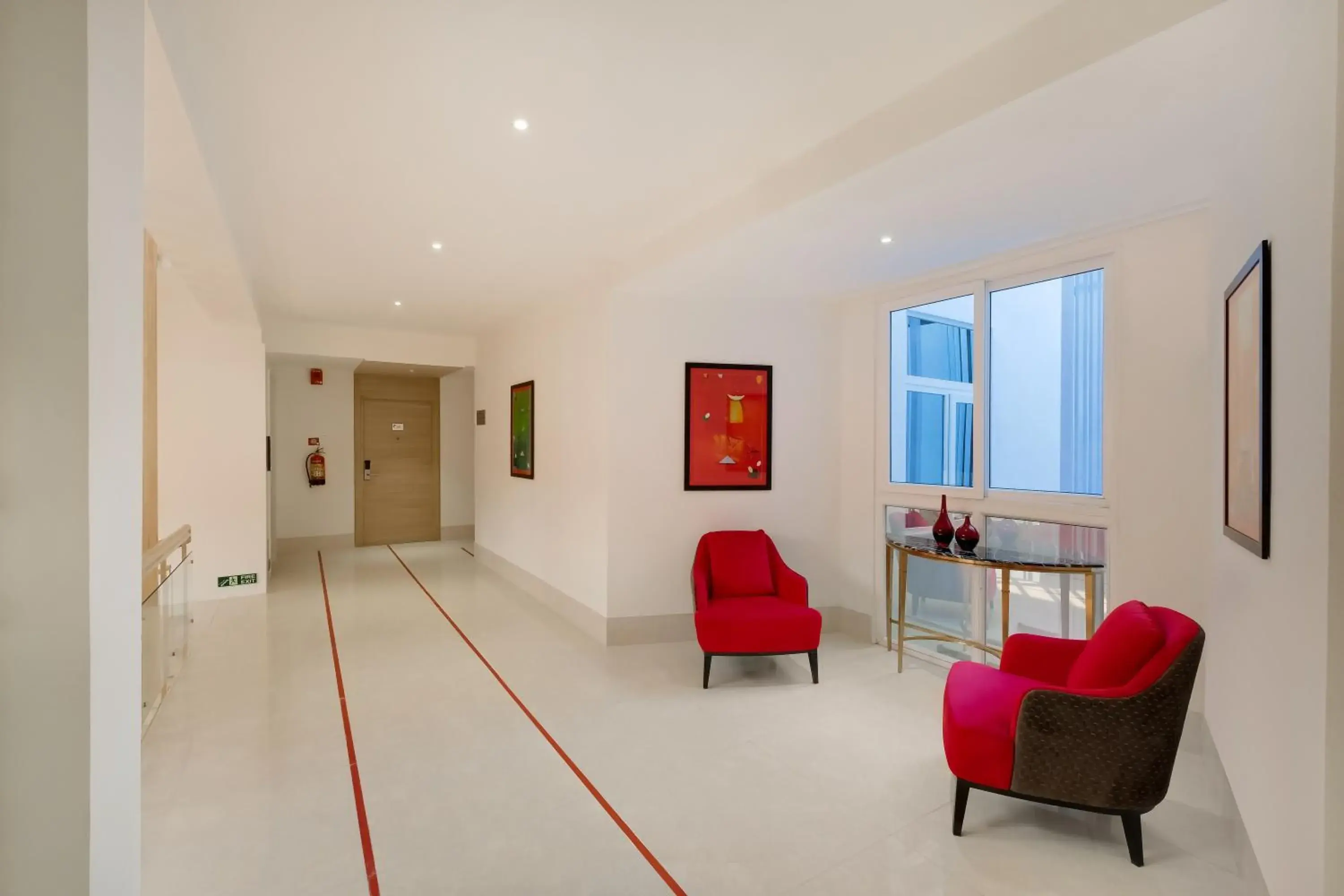 Lobby or reception in Red Fox by Lemon Tree Hotels, Vijayawada Lobby or reception in Red Fox by Lemon Tree Hotels, Vijayawada