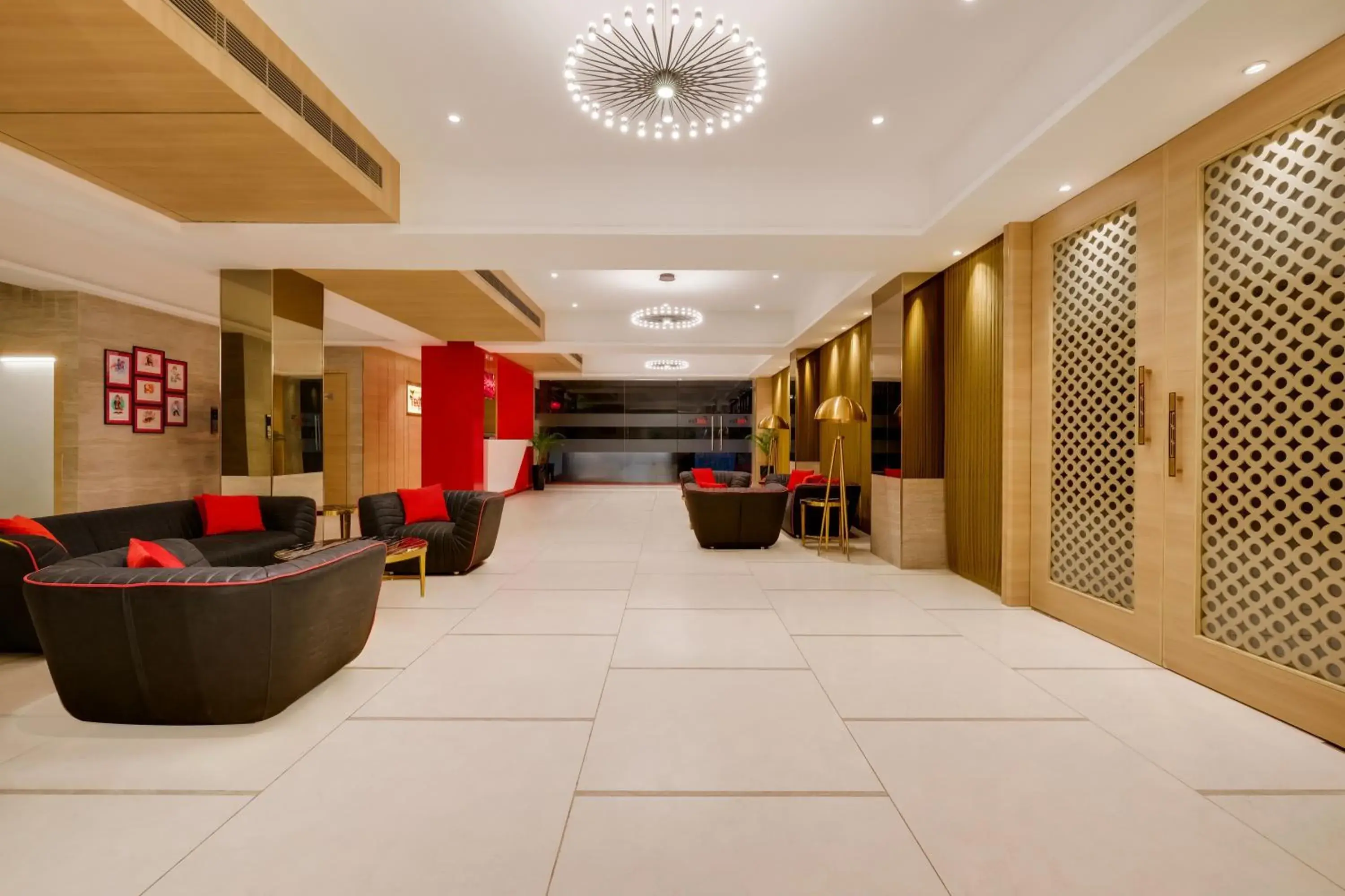 Lobby or reception in Red Fox by Lemon Tree Hotels, Vijayawada Lobby or reception in Red Fox by Lemon Tree Hotels, Vijayawada