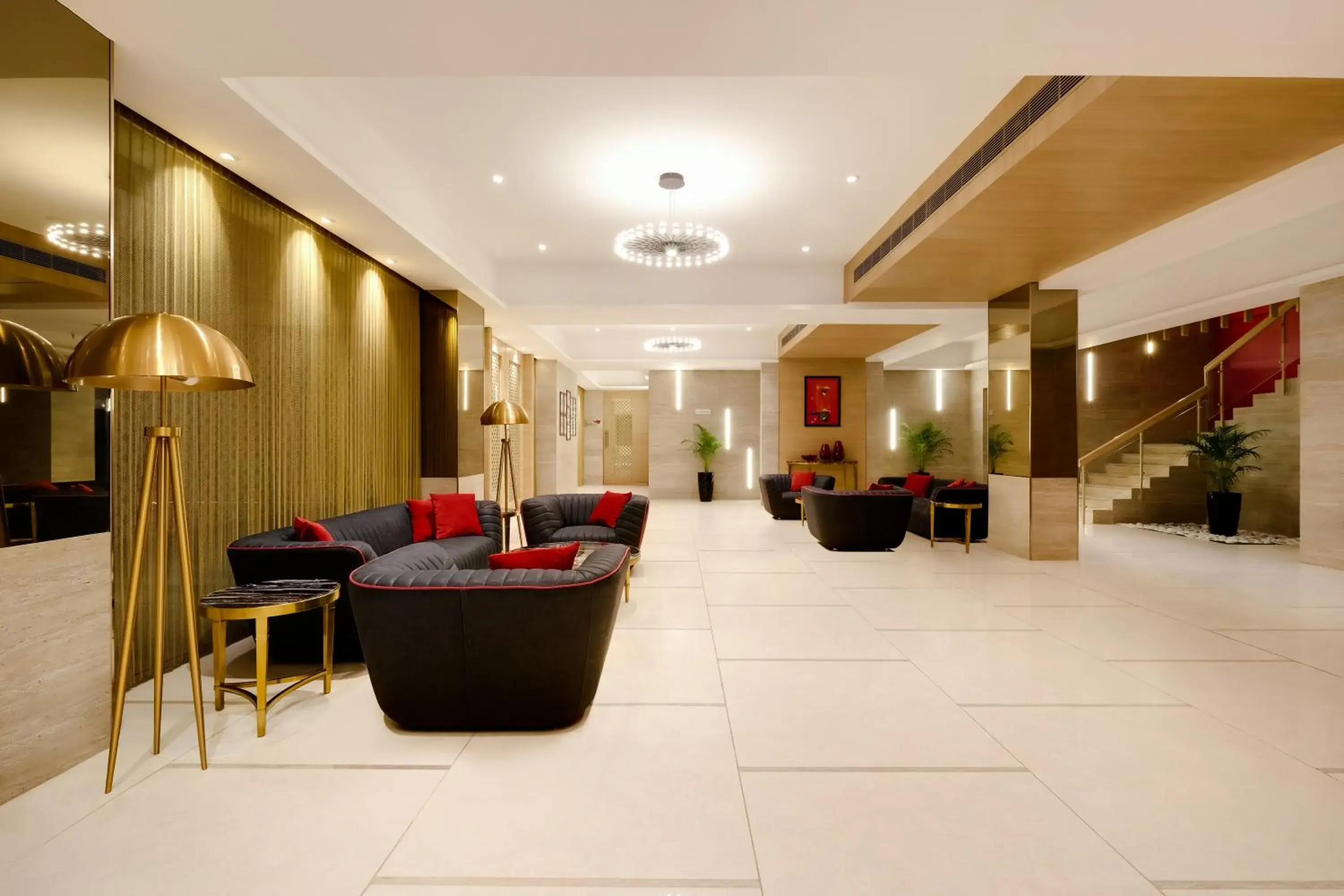 Lobby or reception in Red Fox by Lemon Tree Hotels, Vijayawada Lobby or reception in Red Fox by Lemon Tree Hotels, Vijayawada