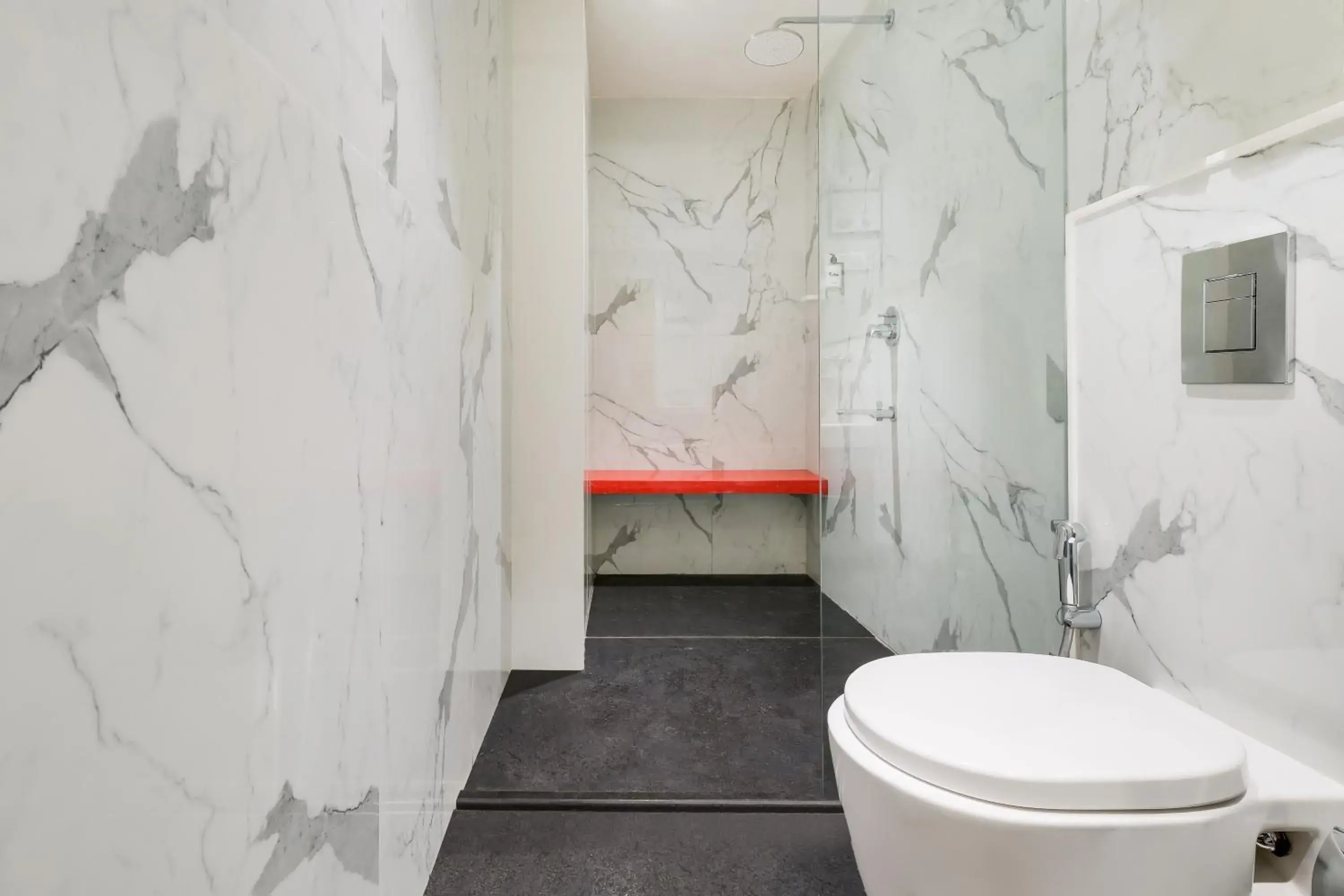 Bathroom in Red Fox by Lemon Tree Hotels, Vijayawada Bathroom in Red Fox by Lemon Tree Hotels, Vijayawada