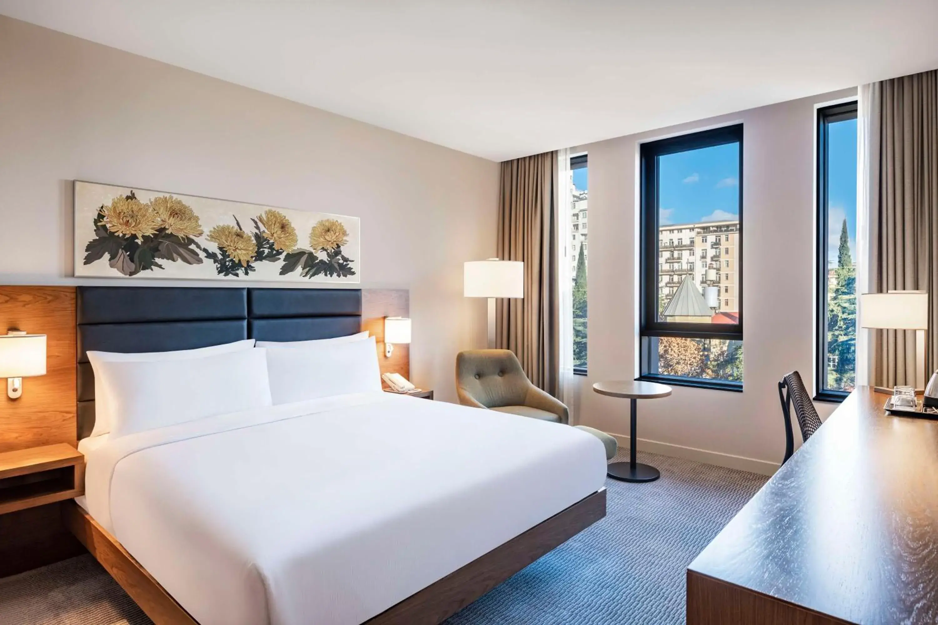 Bed in Hilton Garden Inn Tbilisi Chavchavadze Bed in Hilton Garden Inn Tbilisi Chavchavadze