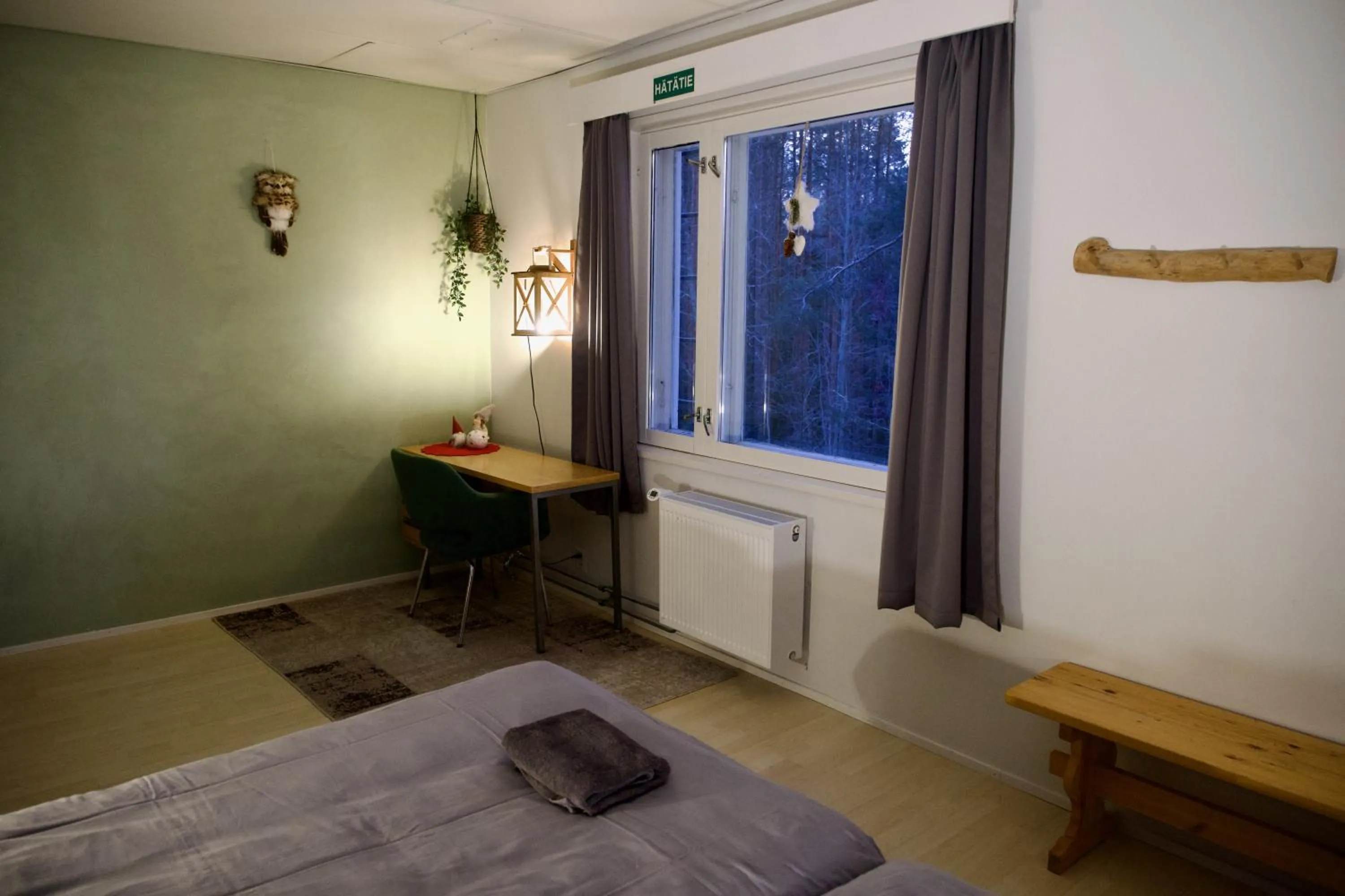 Bed in Taigaschool Eco Hotel