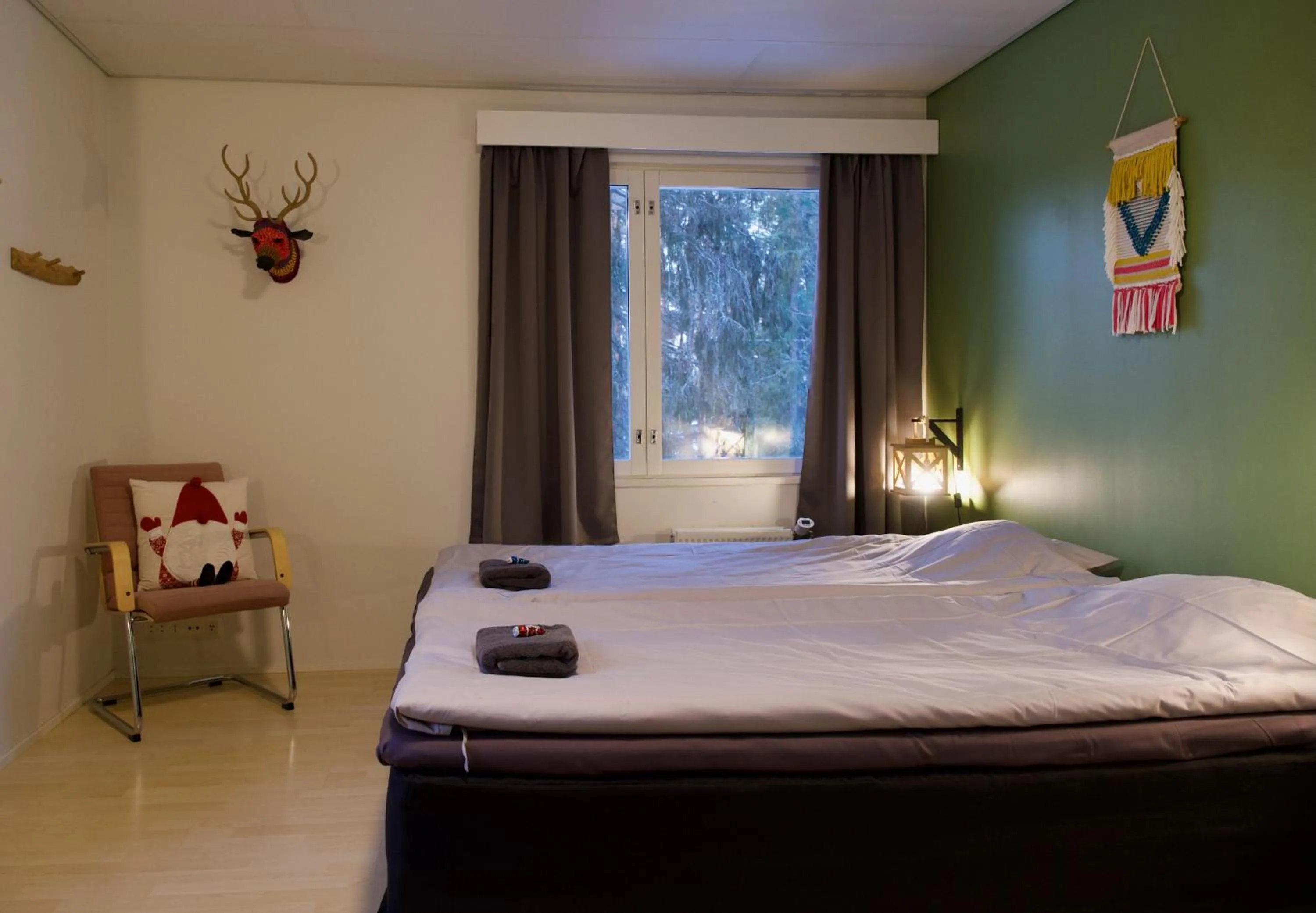 Bed in Taigaschool Eco Hotel