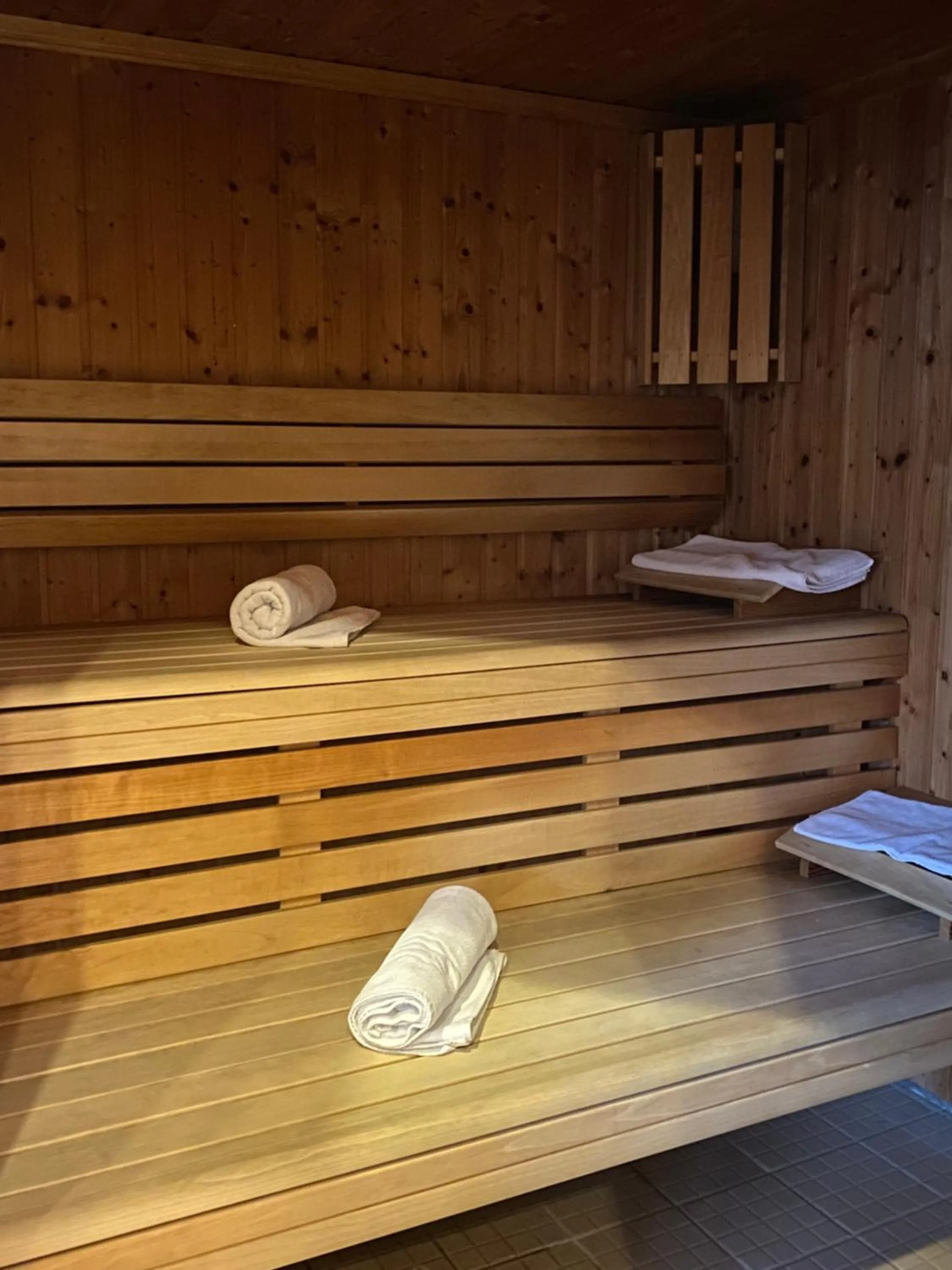 Sauna in Contact hôtel - Hôtel Les Bleuets & SPA