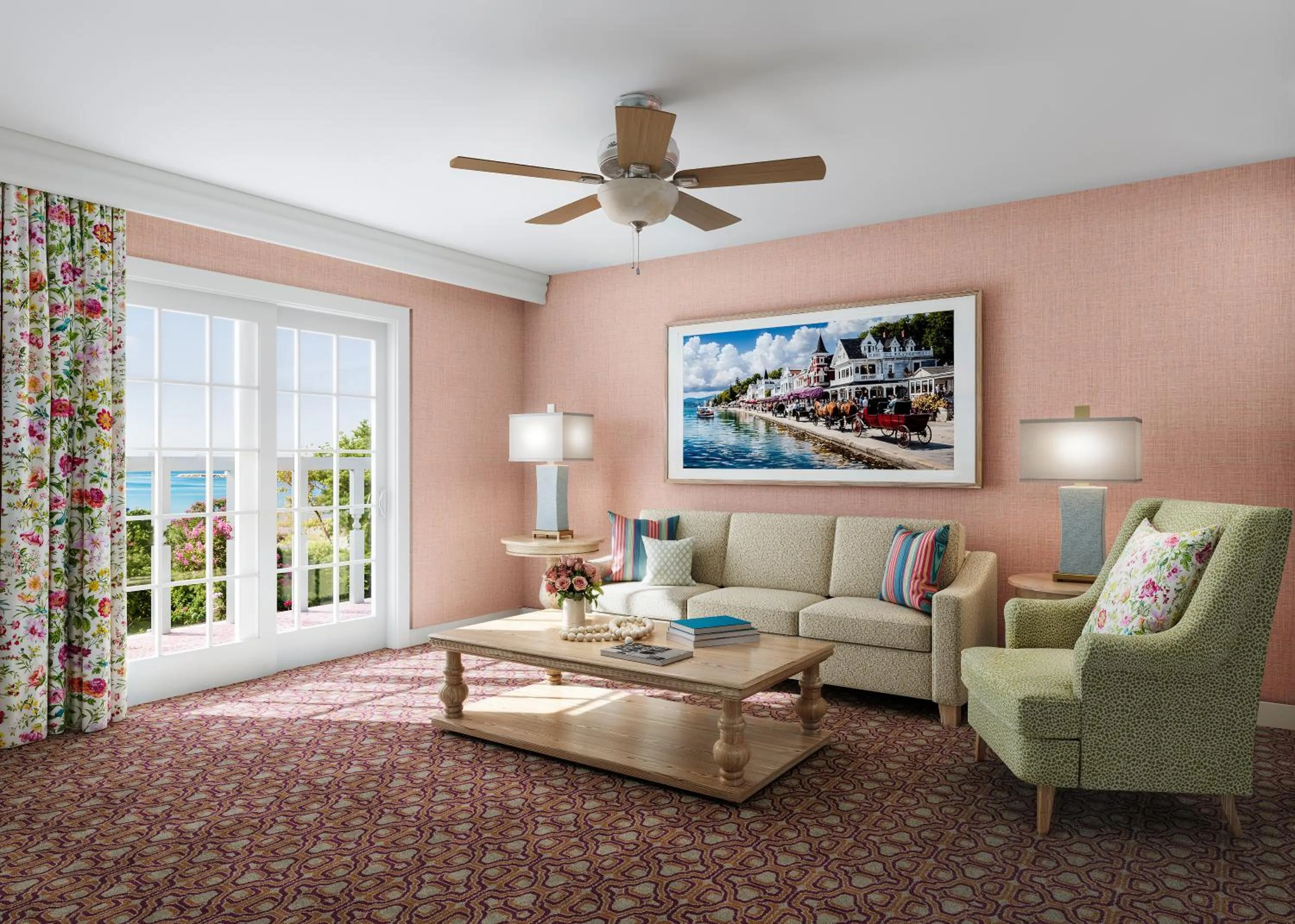 Seating area in Harbour View Inn