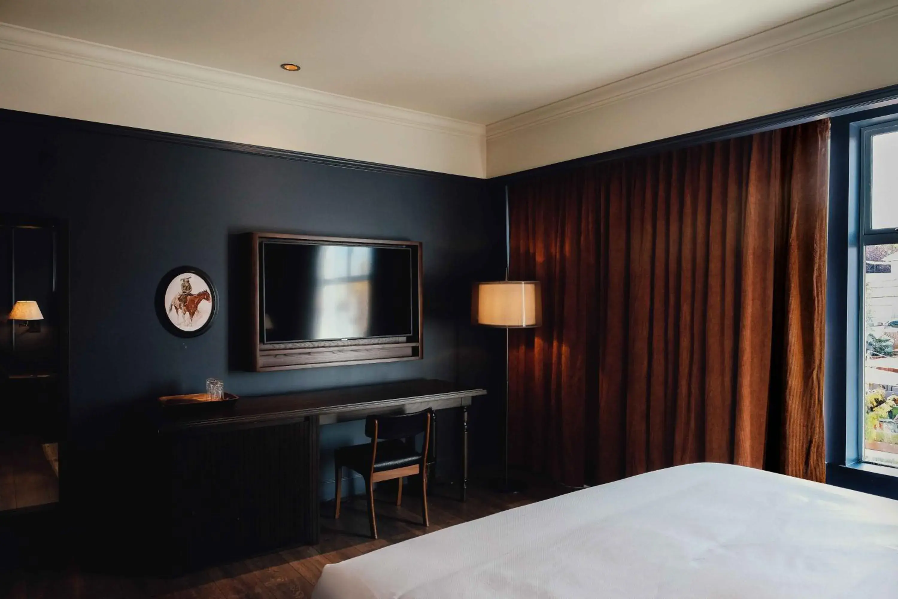 TV and multimedia, Bed in Gravity Haus Denver TV and multimedia, Bed in Gravity Haus Denver