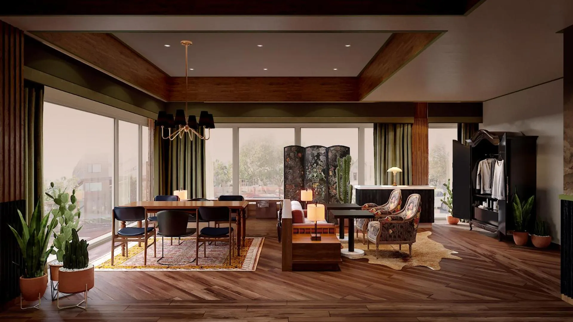 Communal lounge/ TV room in Gravity Haus Denver