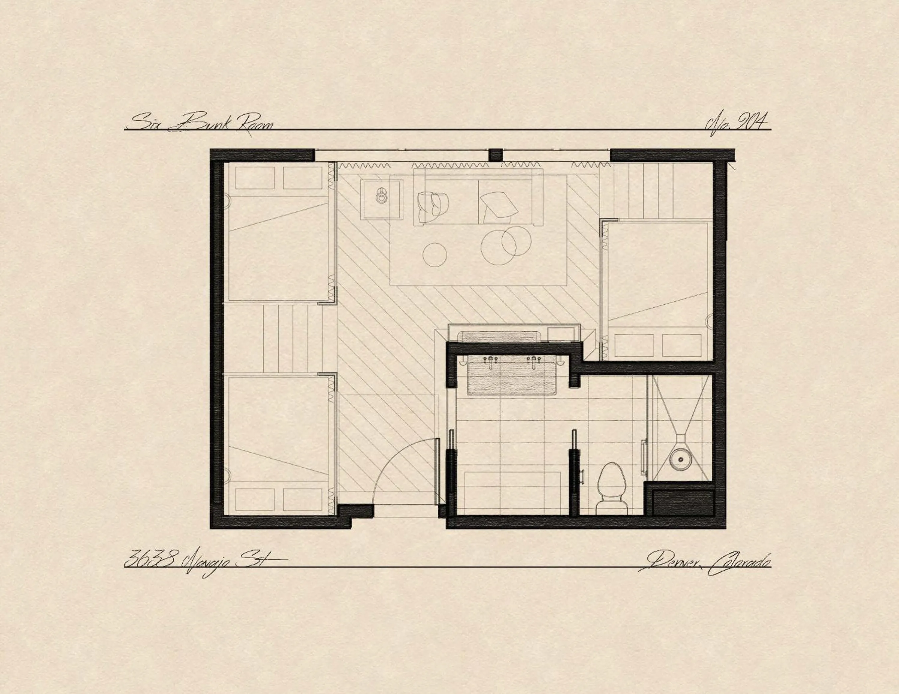 Floor plan in Gravity Haus Denver