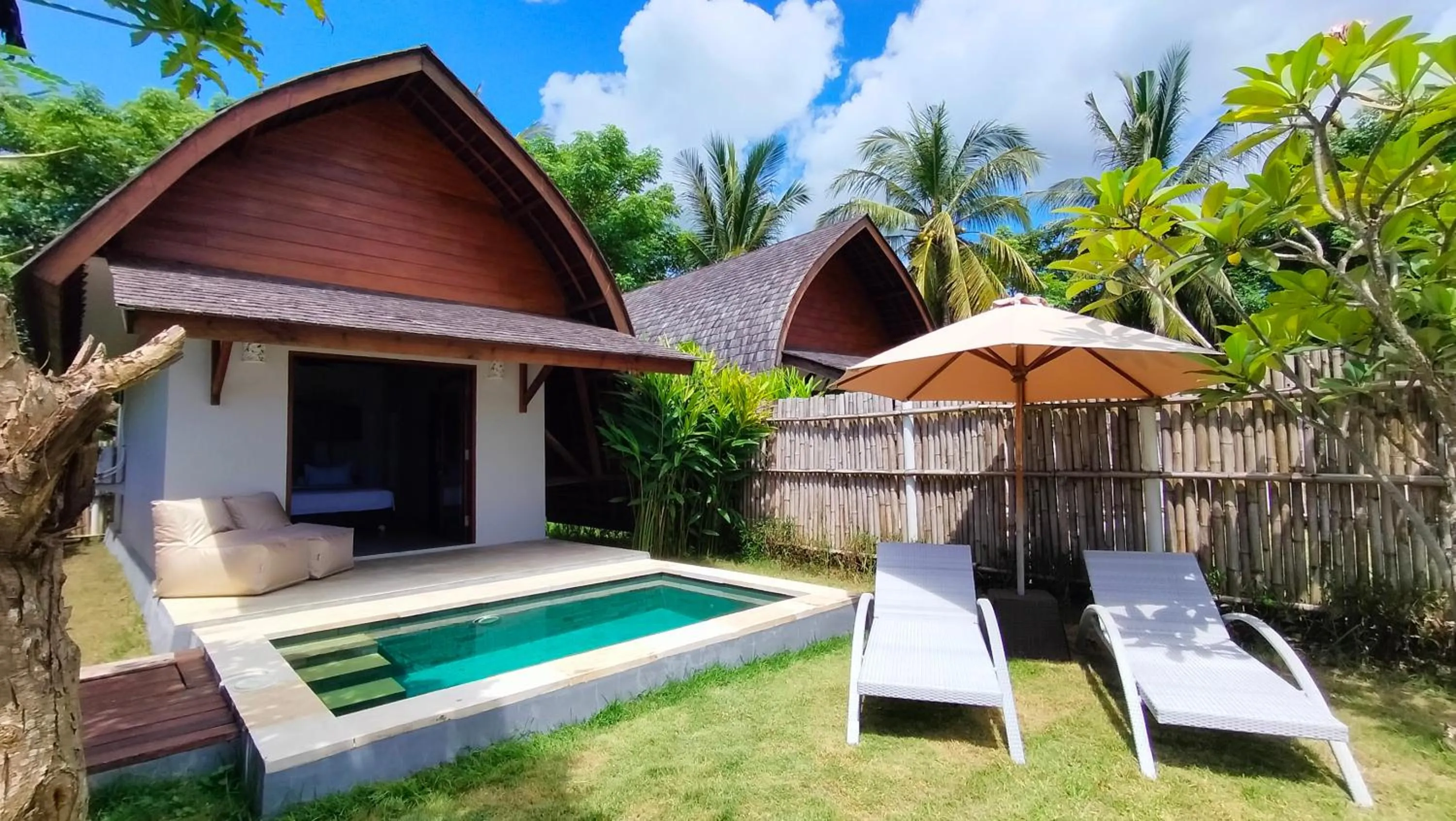 Pool view in The Club Villas Lombok