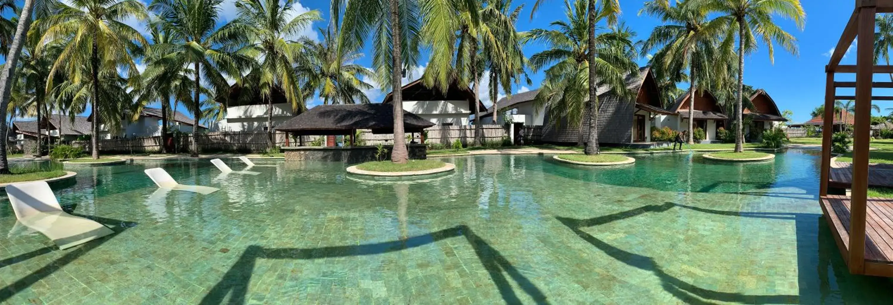 Pool view in The Club Villas Lombok Pool view in The Club Villas Lombok