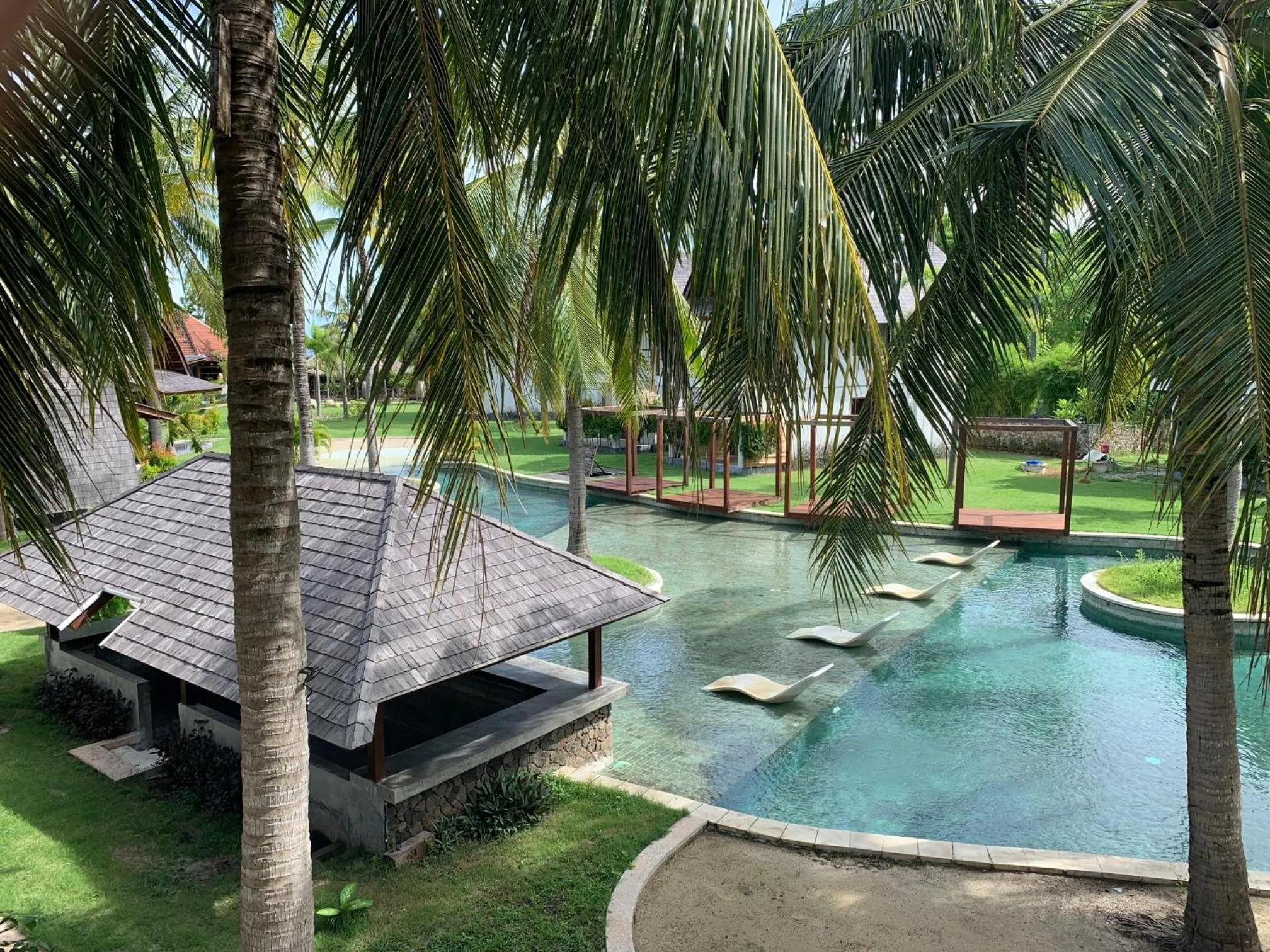 Pool view in The Club Villas Lombok