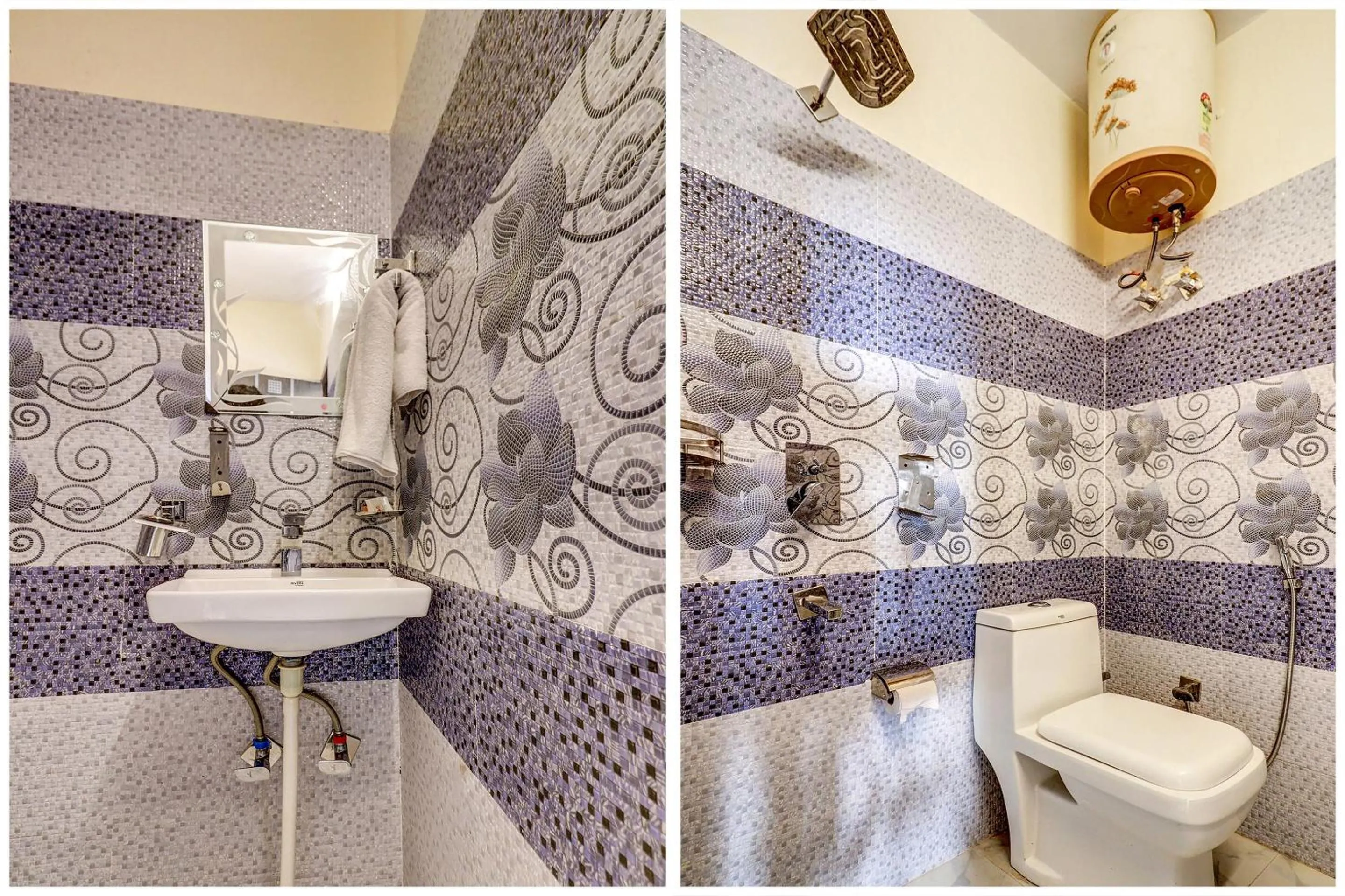 Bathroom in Hotel O Sapphire Near Omaxe Gurgaon Mall